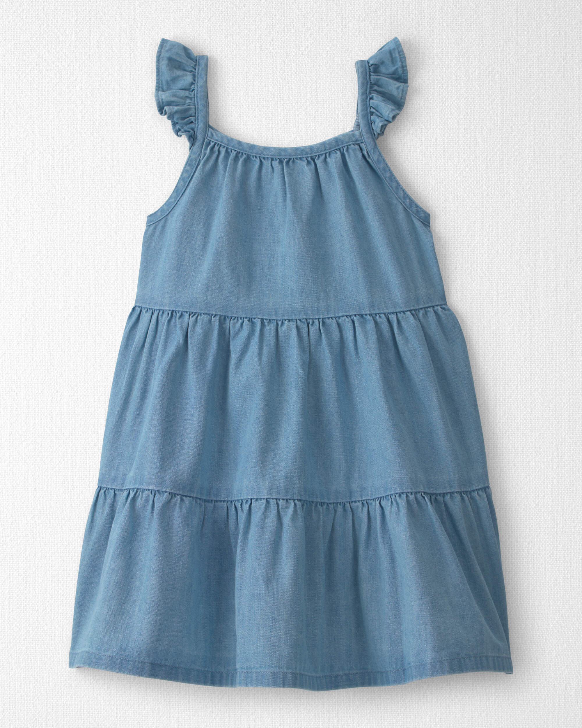 Toddler Girl Organic Cotton Chambray Dress