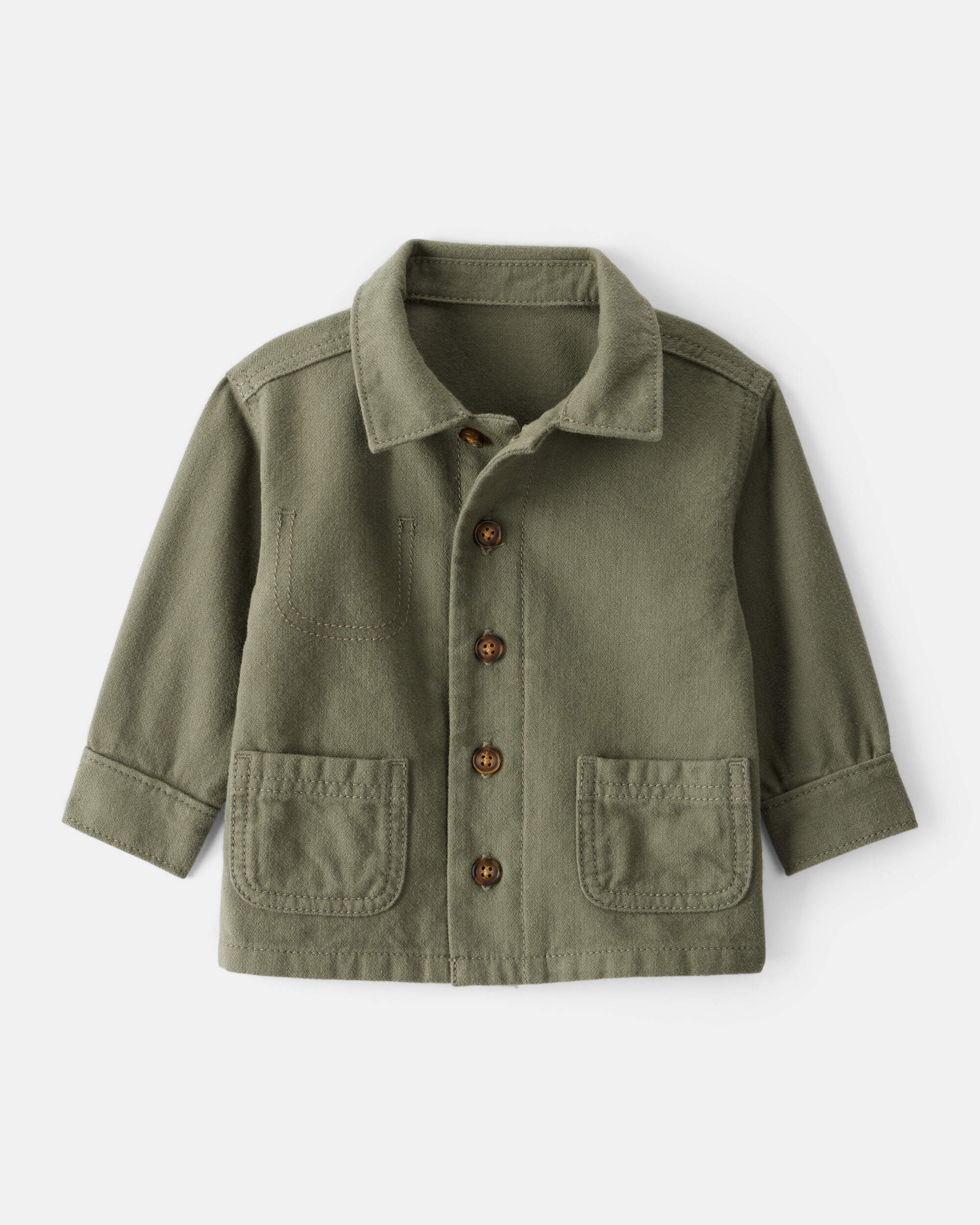 Baby Boy Herringbone Long-Sleeve Fashion Jacket - Green