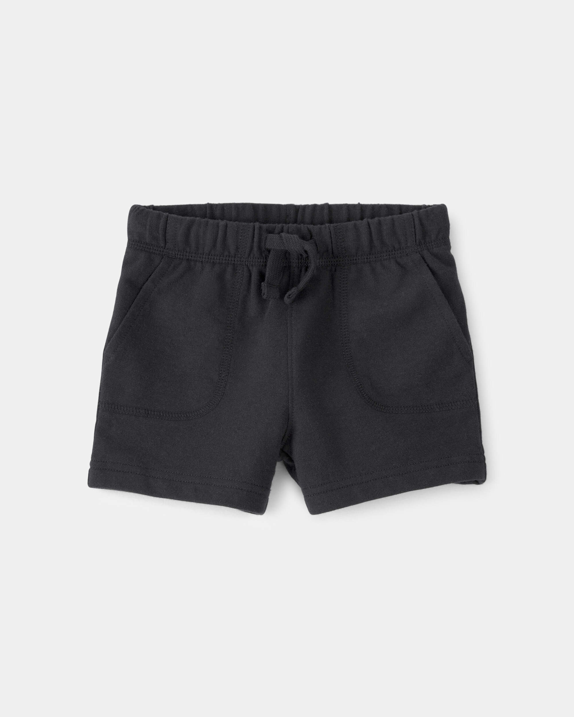 Baby Boy French Terry Shorts - Black