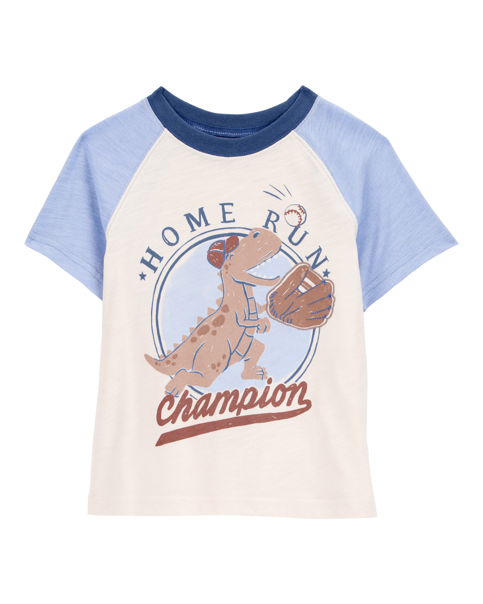 Baby Dinosaur Baseball Short-Sleeve Tee