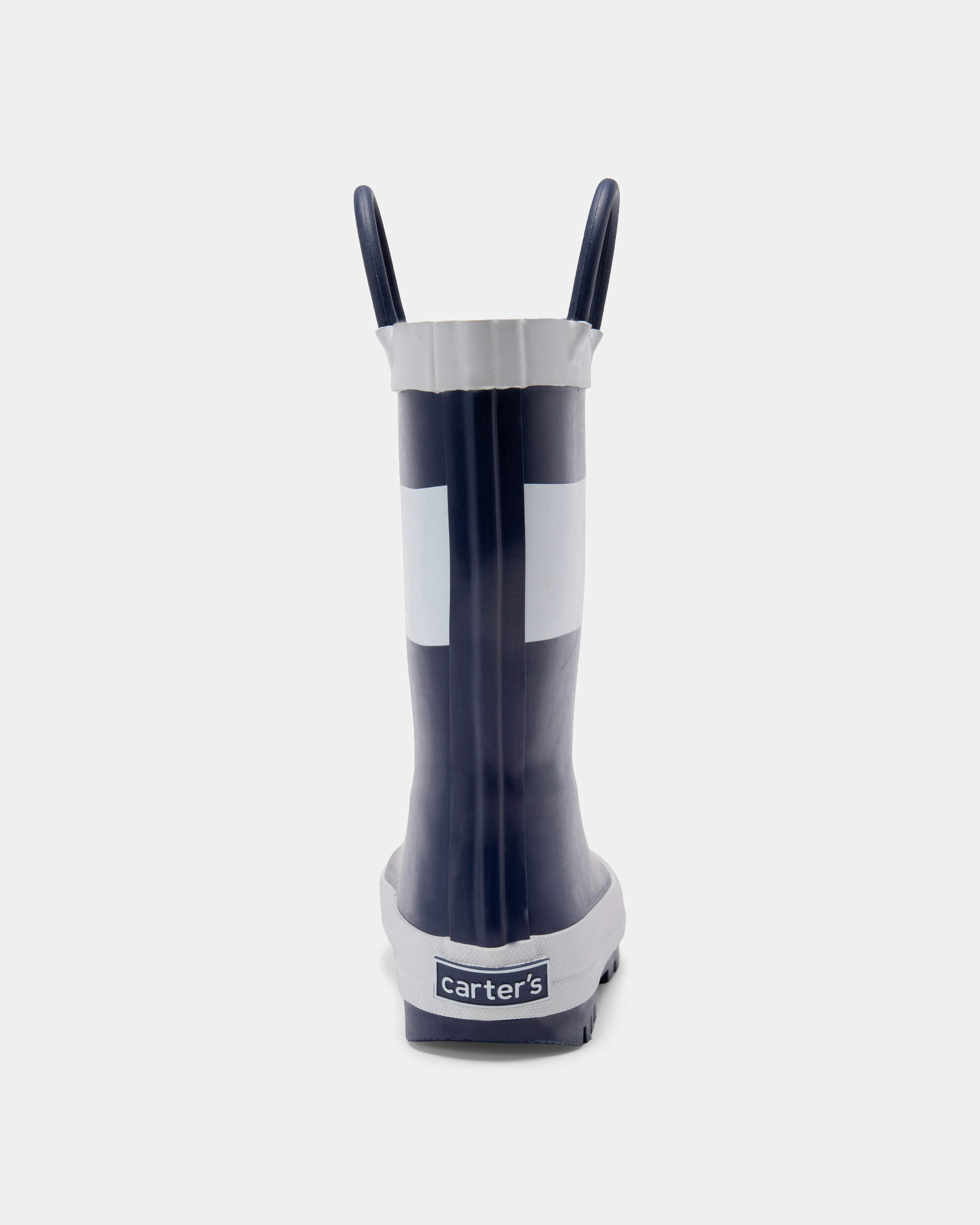 Toddler Boy Striped Rain Boots - Navy/White