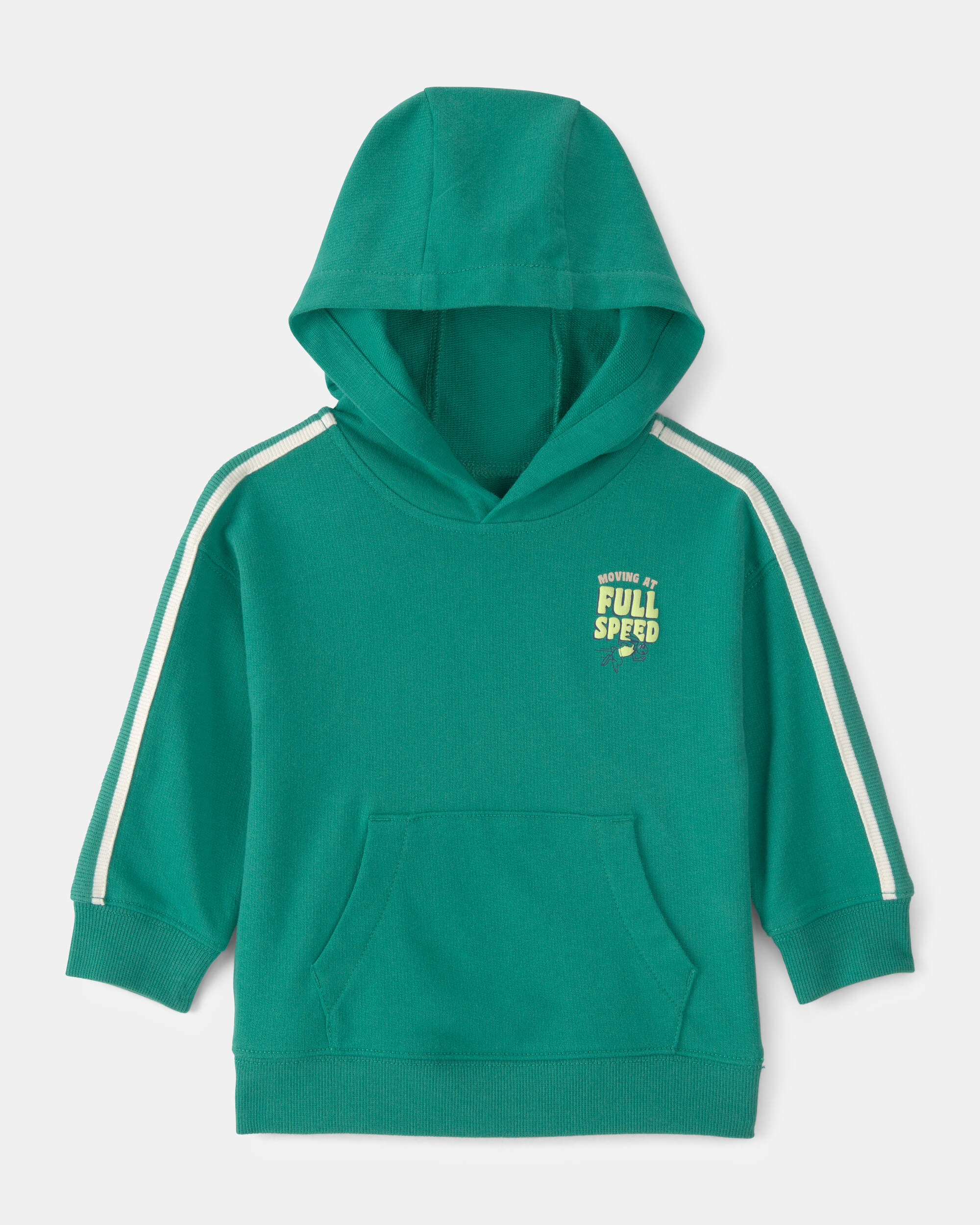 Baby Boy 'Full Speed' French Terry Hoodie - Green