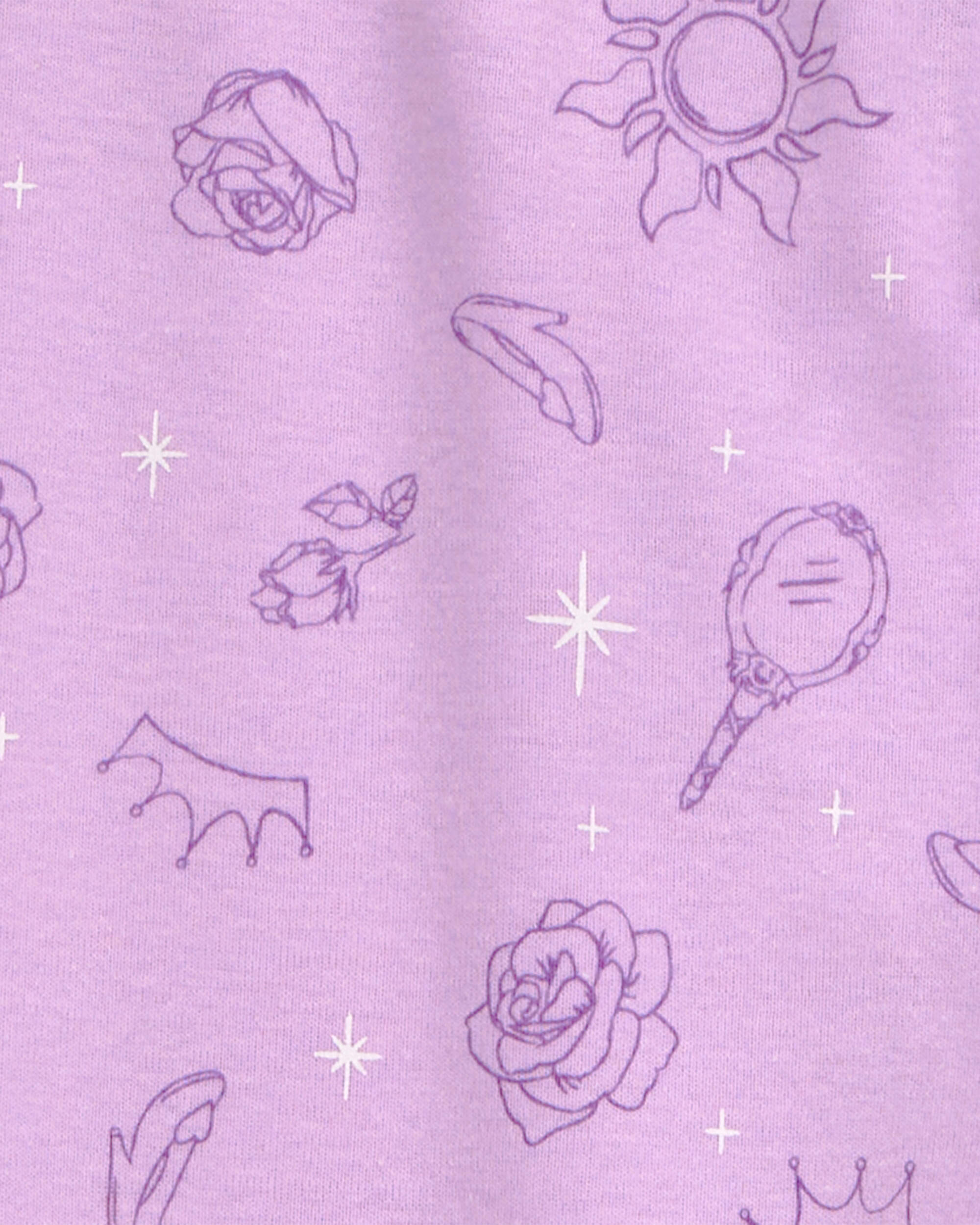 Kid Disney Princess Snug Fit Cotton 2-Piece Pyjamas - Purple