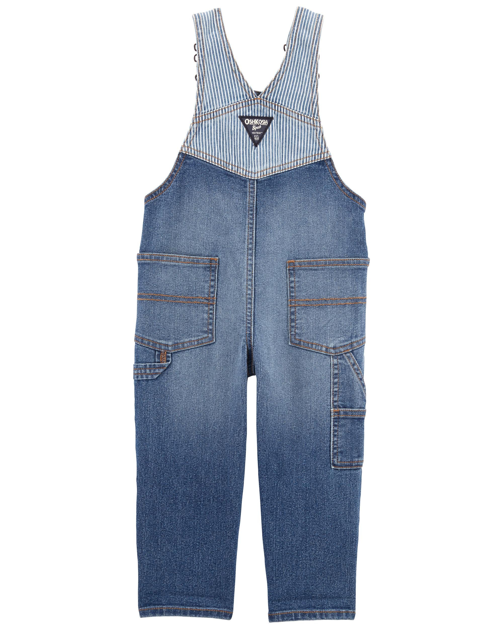 Oshkosh hickory stripe overalls sales