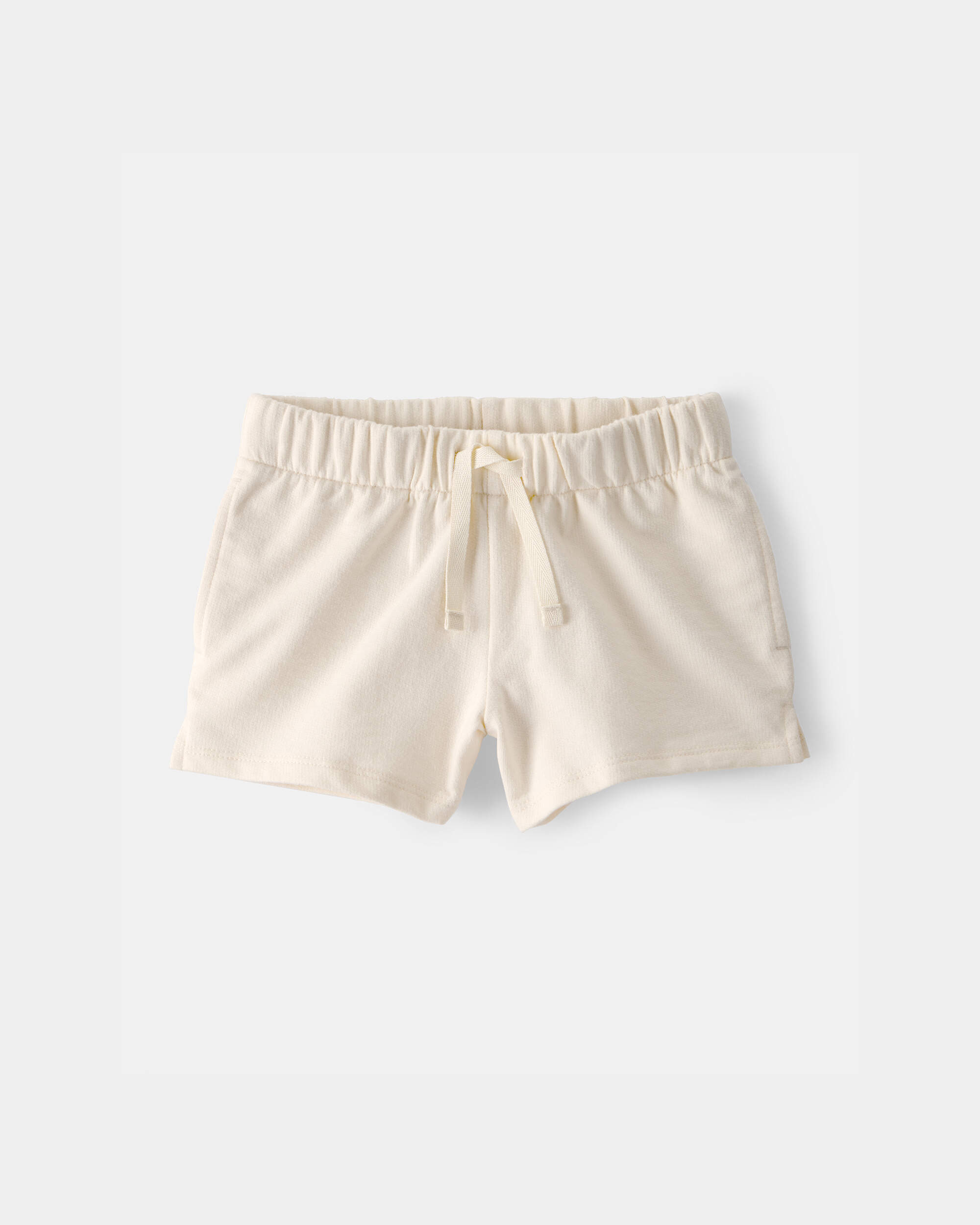 Toddler Girl French Terry Shorts - Cream