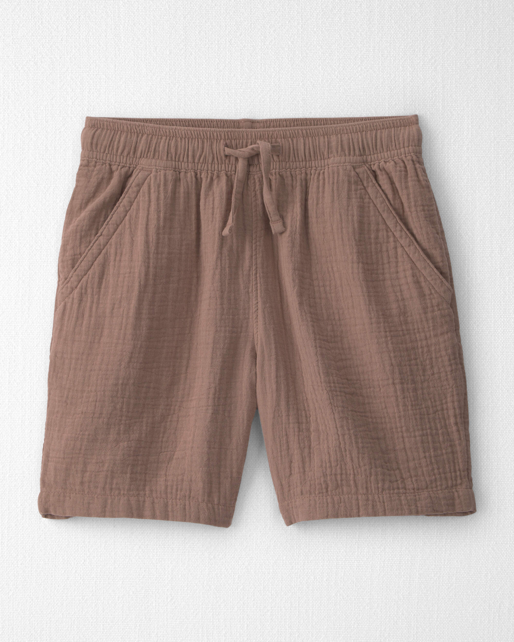 Boys 2-Piece Organic Cotton Gauze Embroidered Top & Short Set