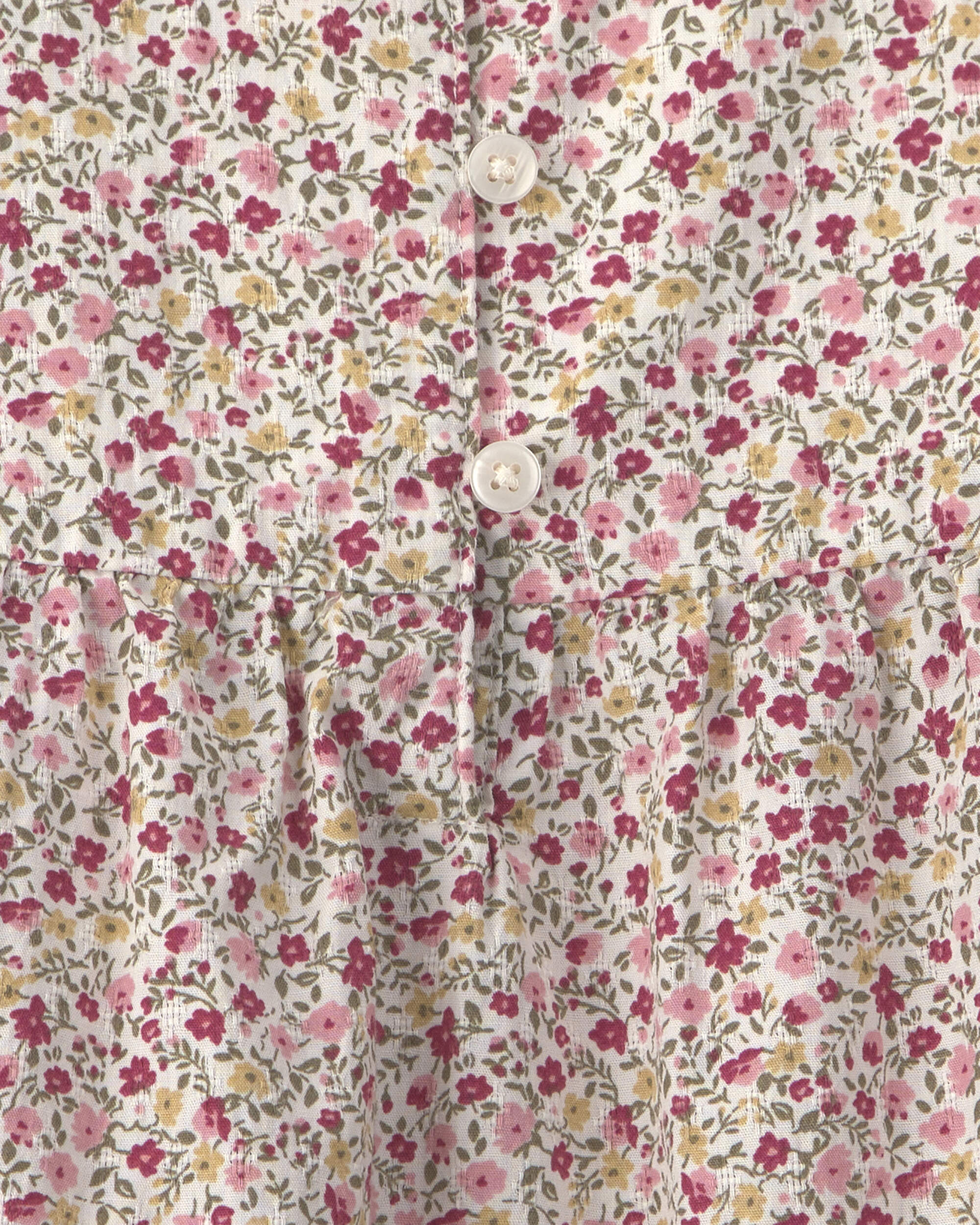 Toddler Girl Organic Cotton Dobby Dress Floral