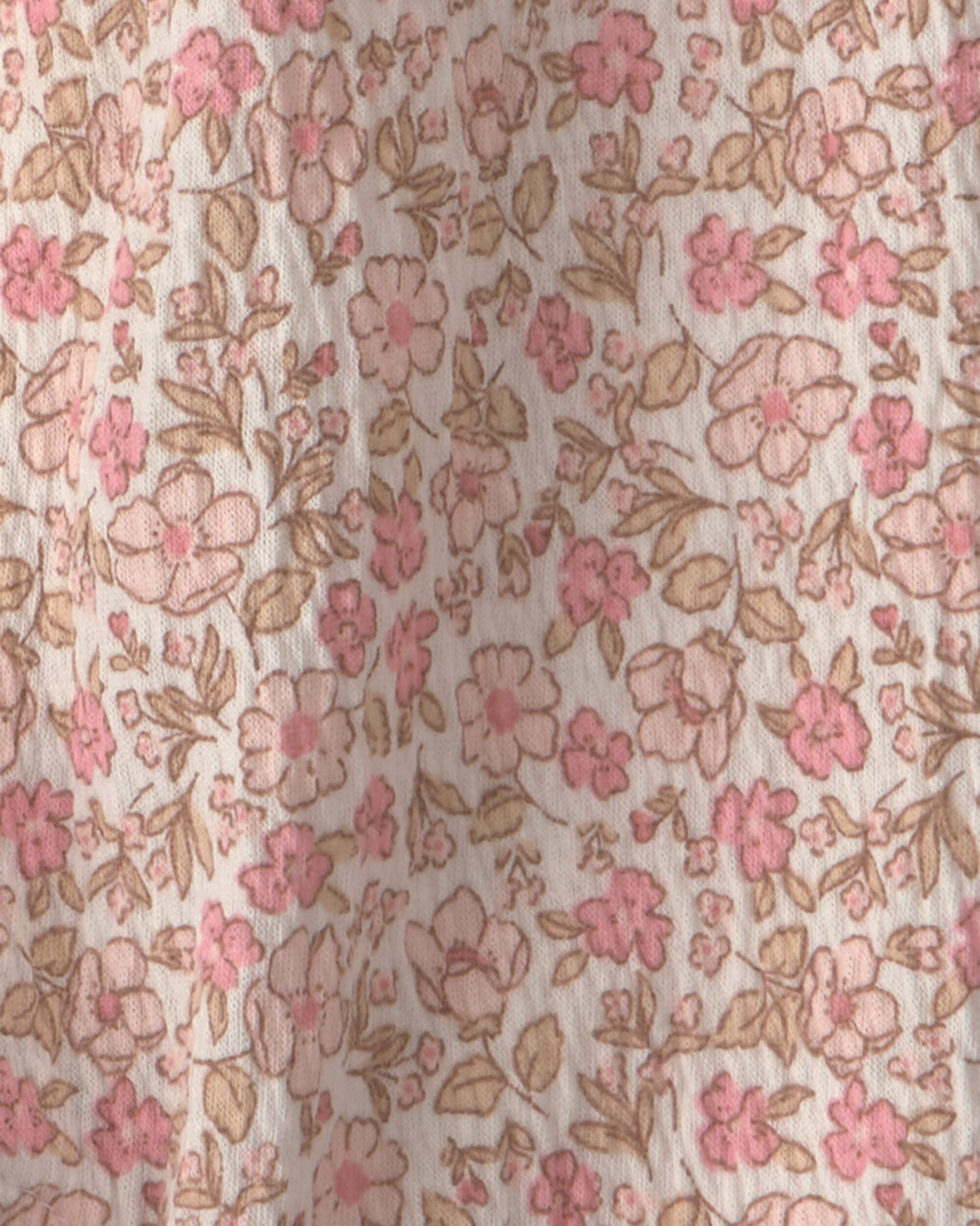 Baby Girl Floral Jumpsuit - Pink