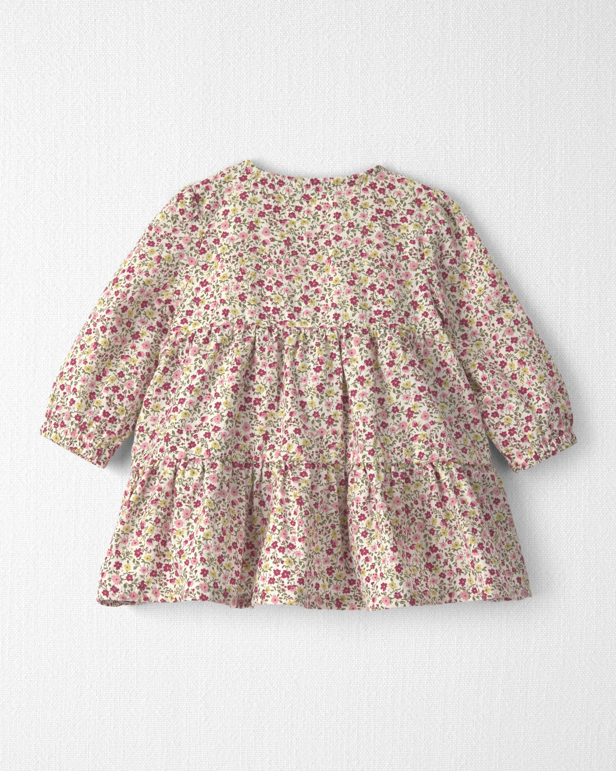 Baby Girl Organic Cotton Dobby Dress Floral
