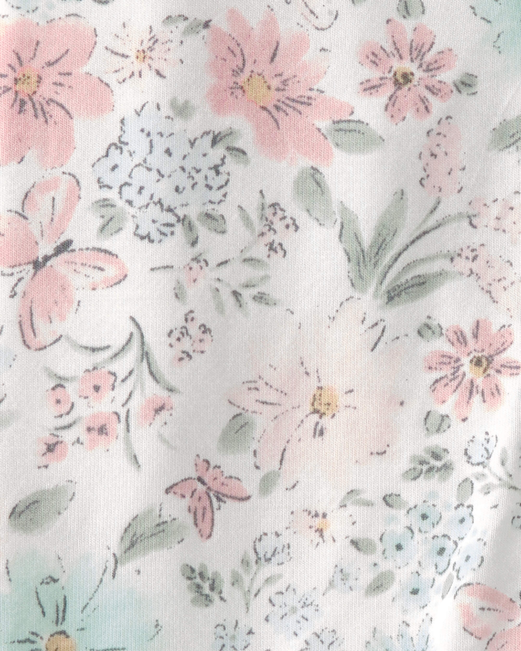 Baby Girl Butterfly Garden 2-Way Zip PurelySoft Sleeper Pyjama