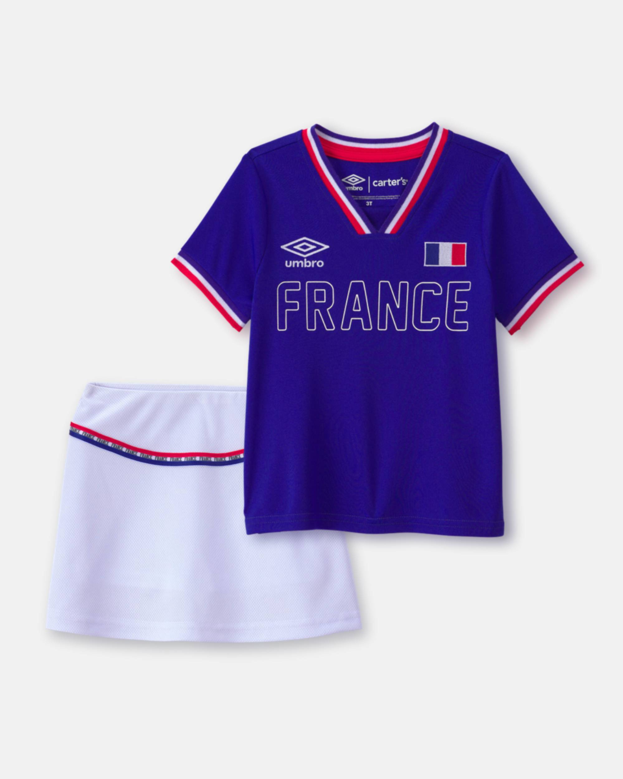 Toddler Girl 2-Piece Umbro France Soccer Jersey & Skort Set - Blue