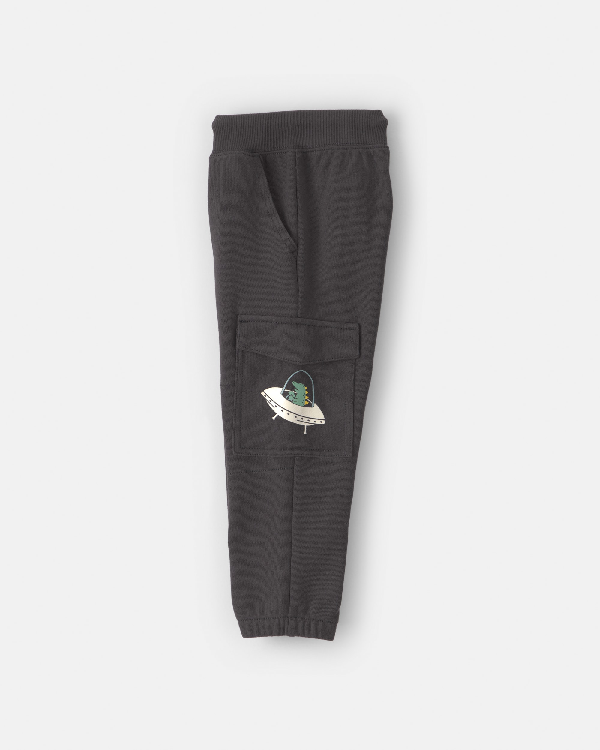 Toddler Boy French Terry Cargo Joggers - Grey