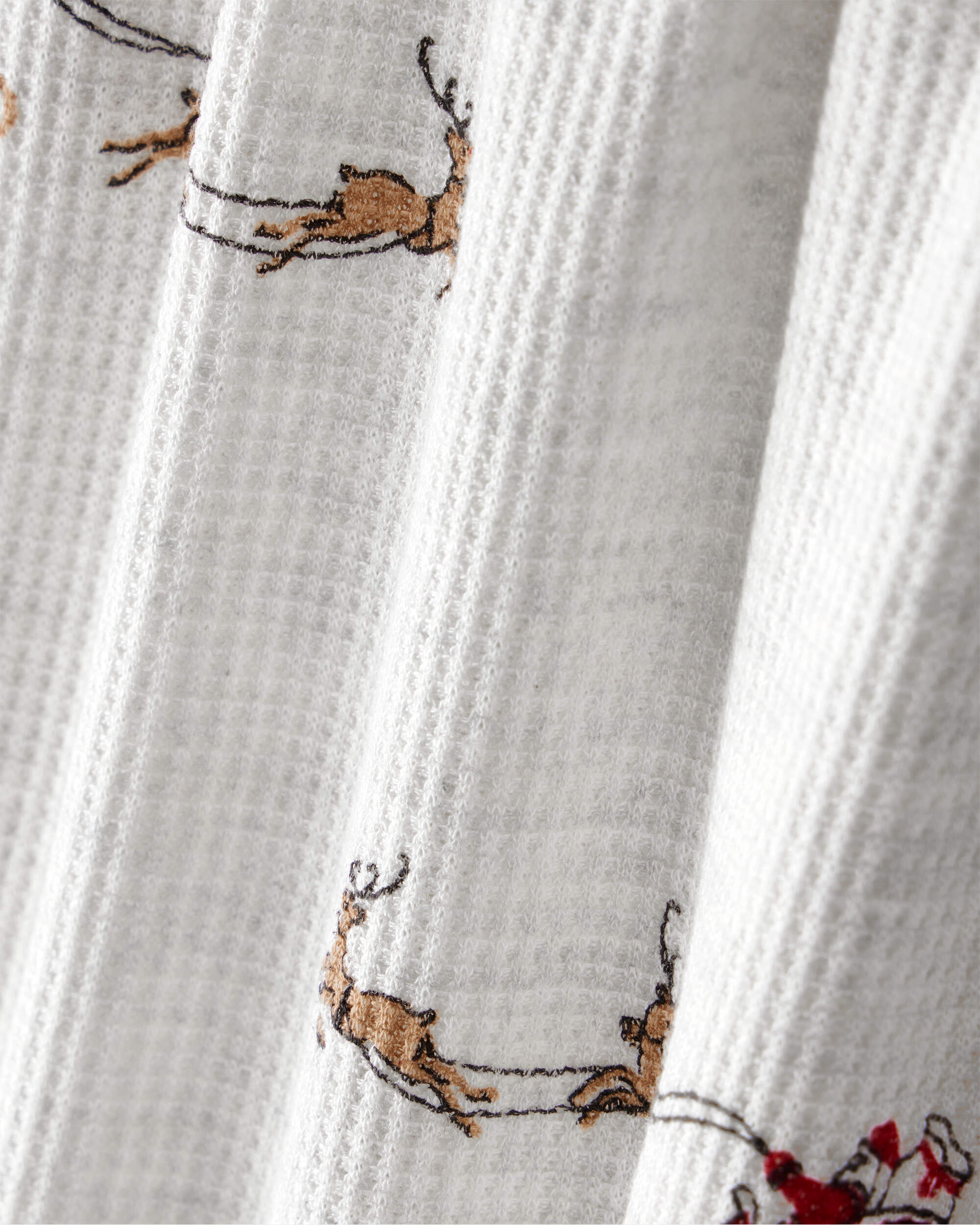 Baby Santa Print PurelySoft Long-Sleeve Sleeper pyjamas - Grey