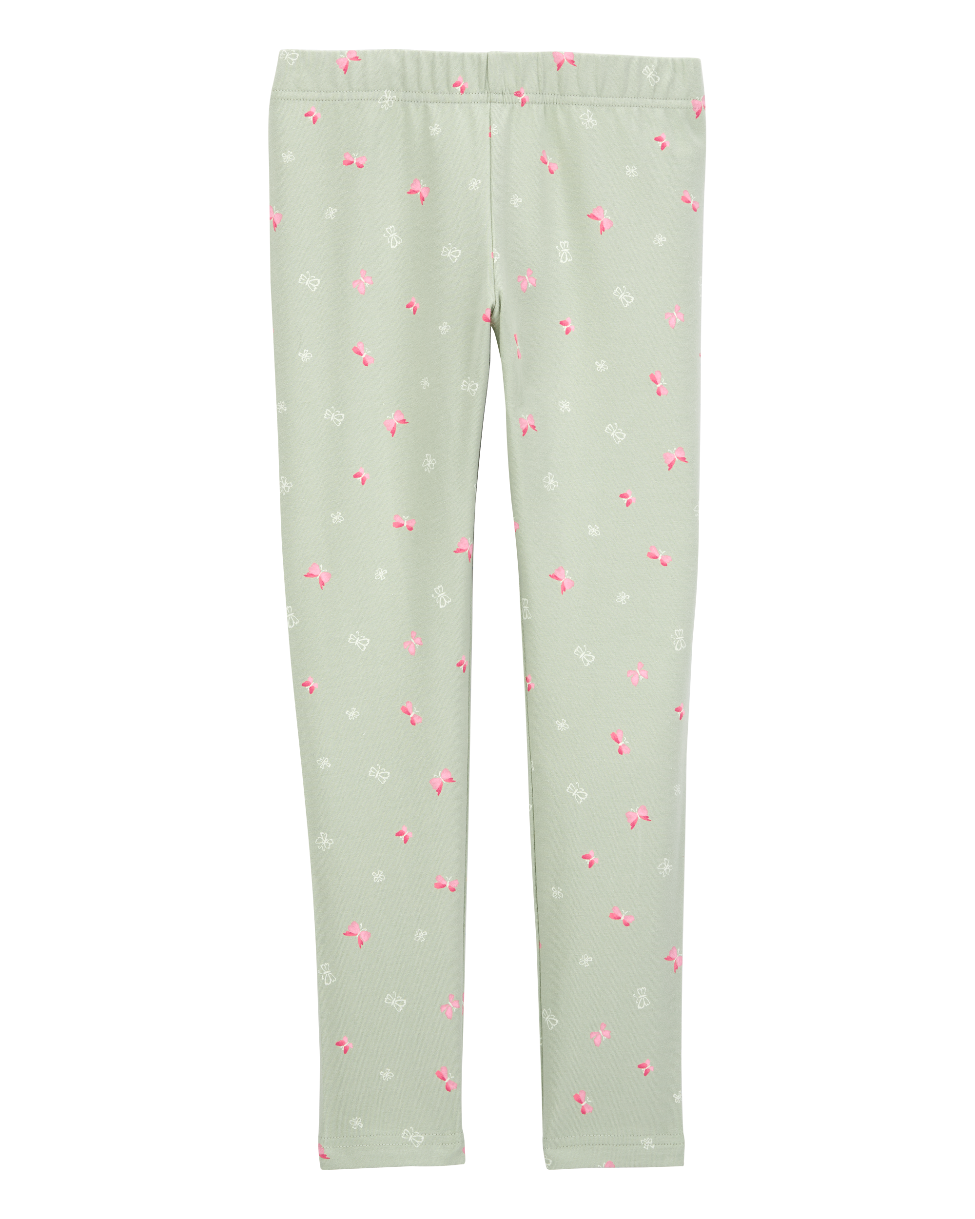 Kid Floral Stretch Leggings - Green