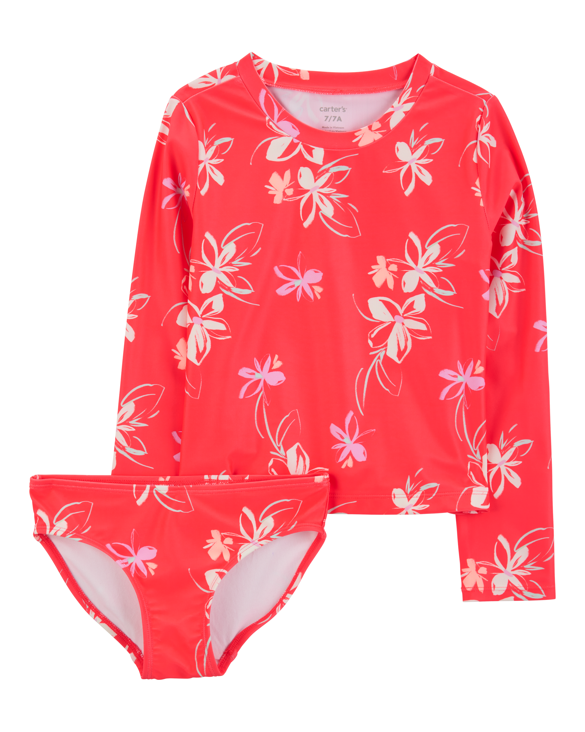 Kid 2-Piece Floral Rashguard Set