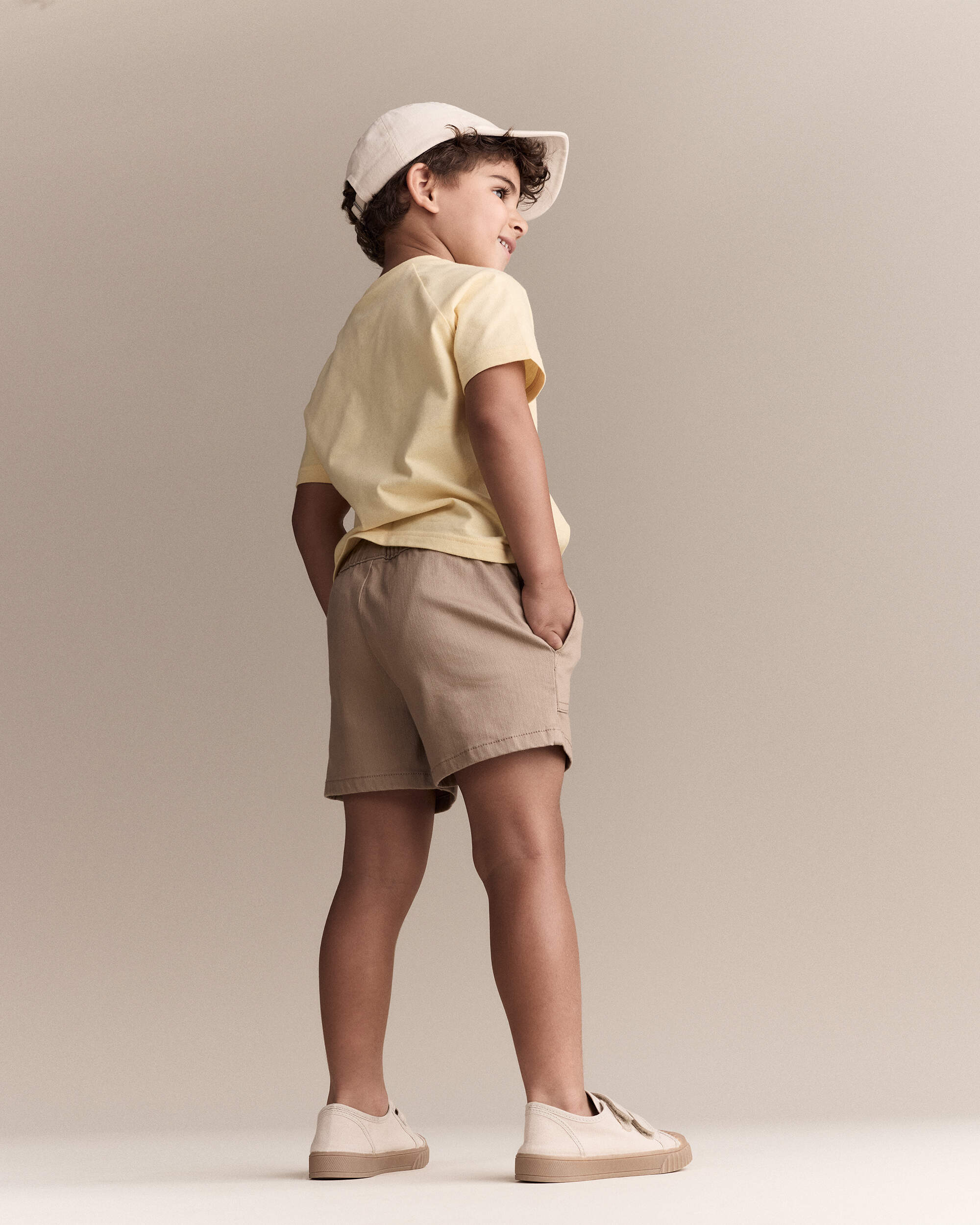 Toddler Boy Standard Short with Pockets - Khaki