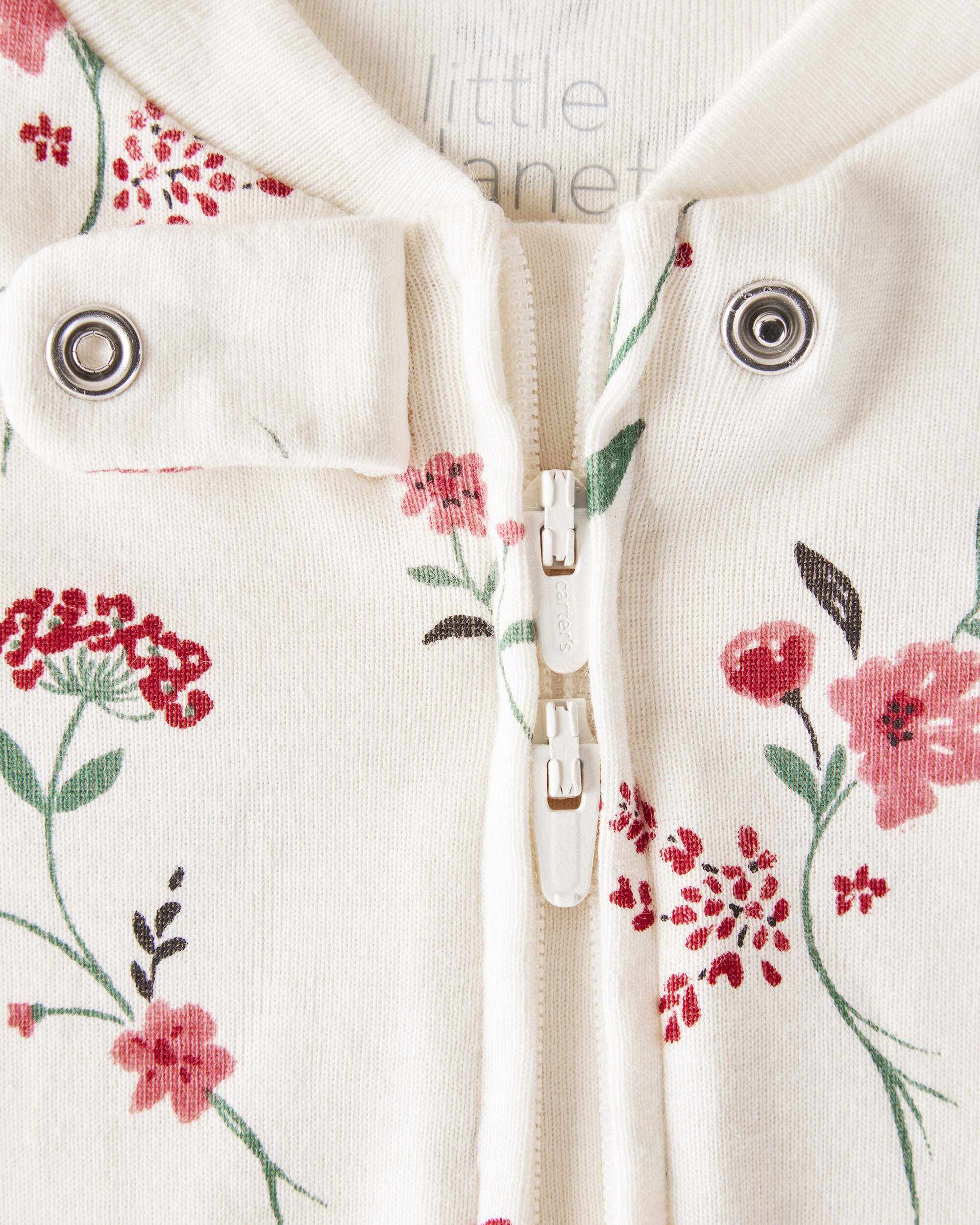 Baby Girl Organic Cotton Sleeper Rosethorn Hollow