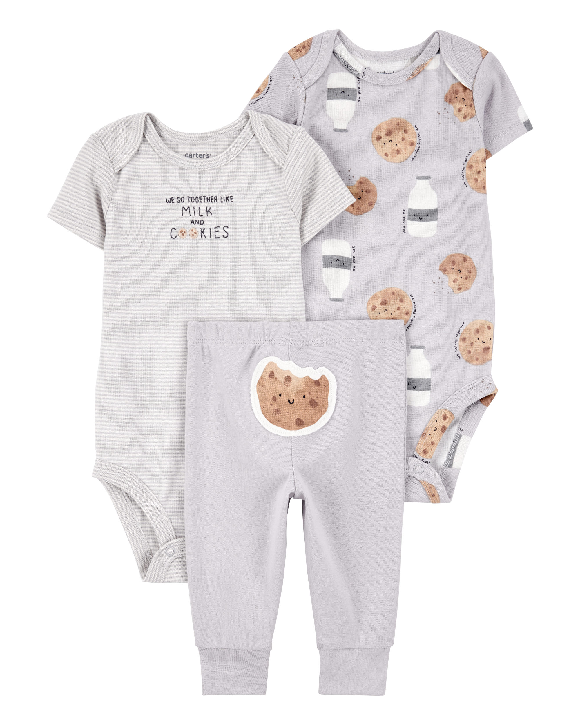 Baby 3-Piece Milk & Cookies Little Character Set