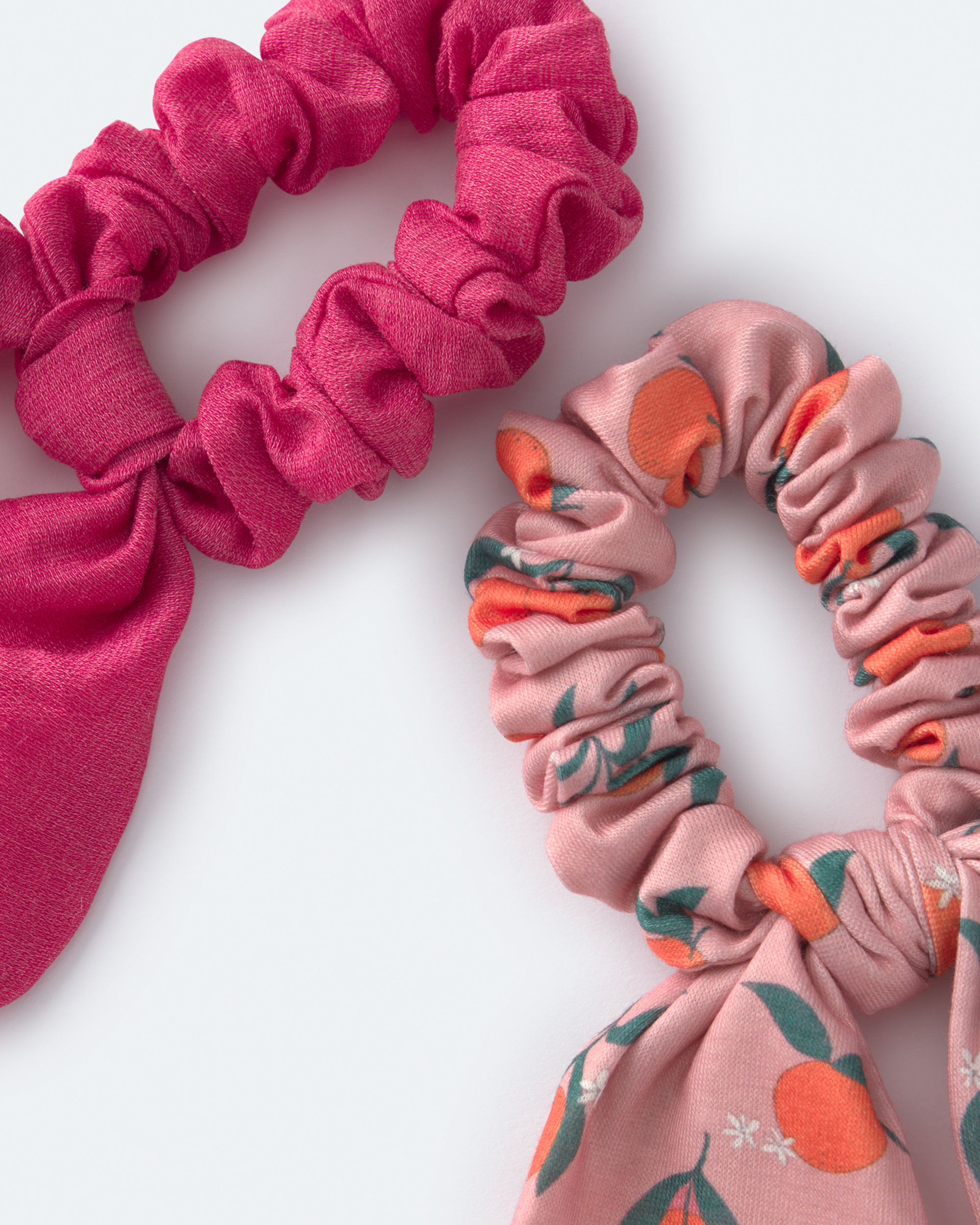 Toddler Girl 2-Pack Bow Scrunchies - Light Blue/Cream