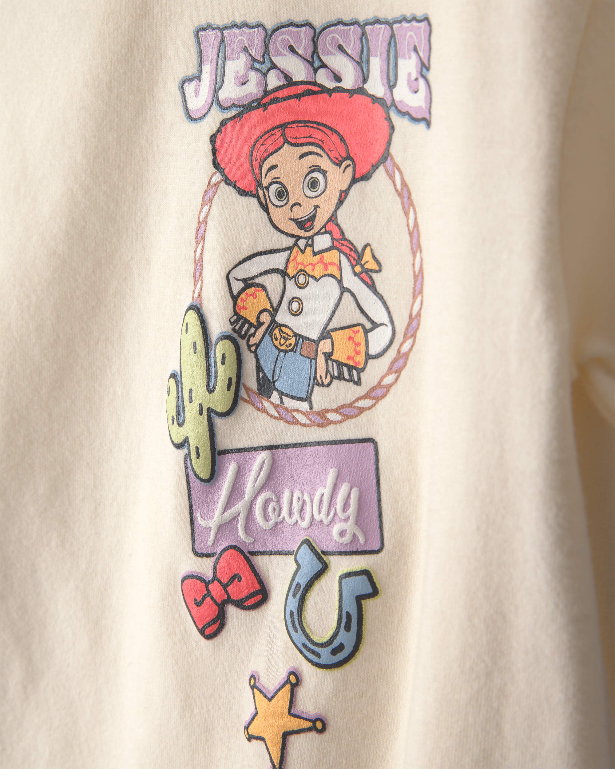 Toddler Girl 2-Piece Pixar© Toy Story French Terry Short-Sleeve Top & Short Set - Purple/Cream