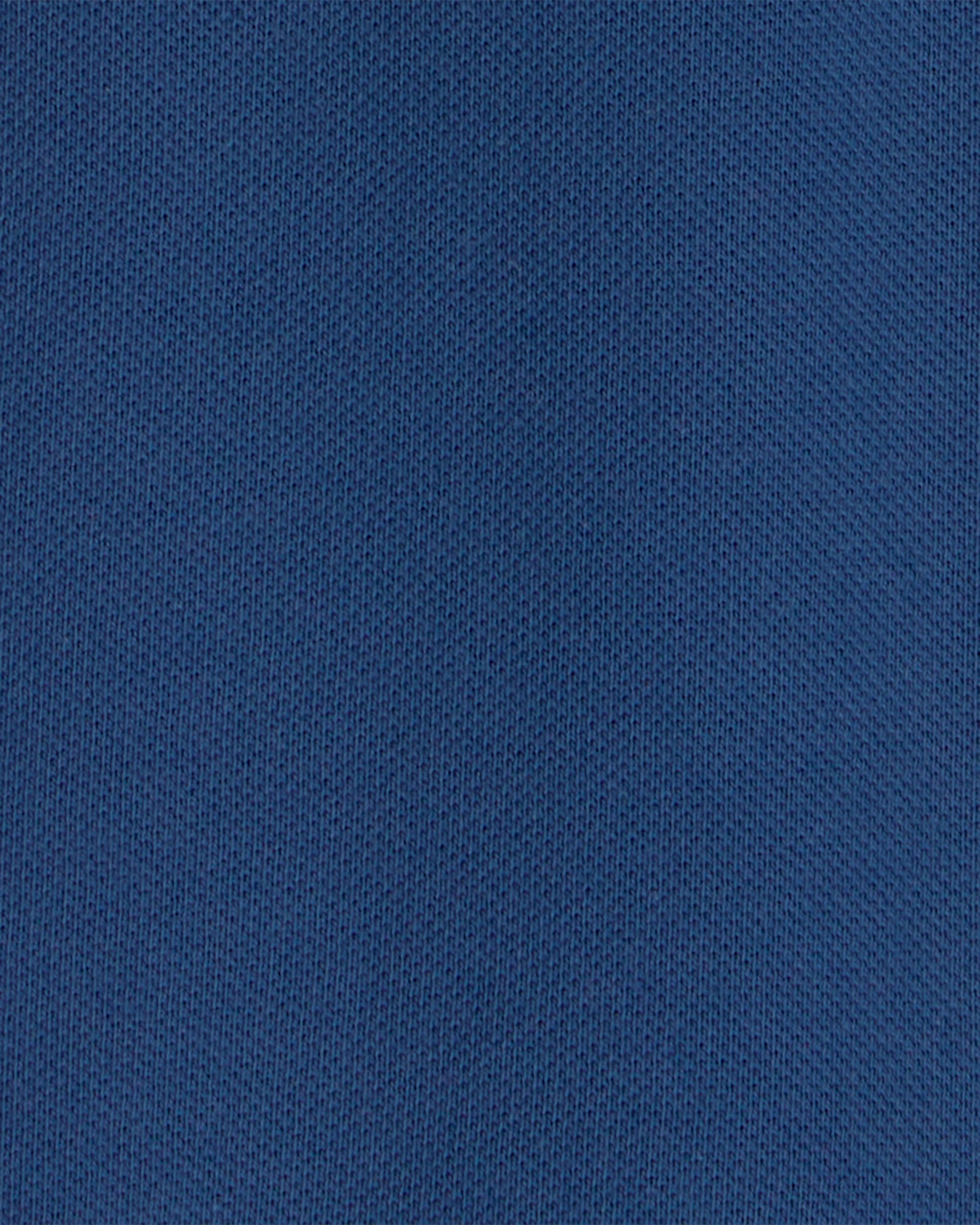 Baby Boy Pique Polo Short-Sleeve Romper - Navy Blue