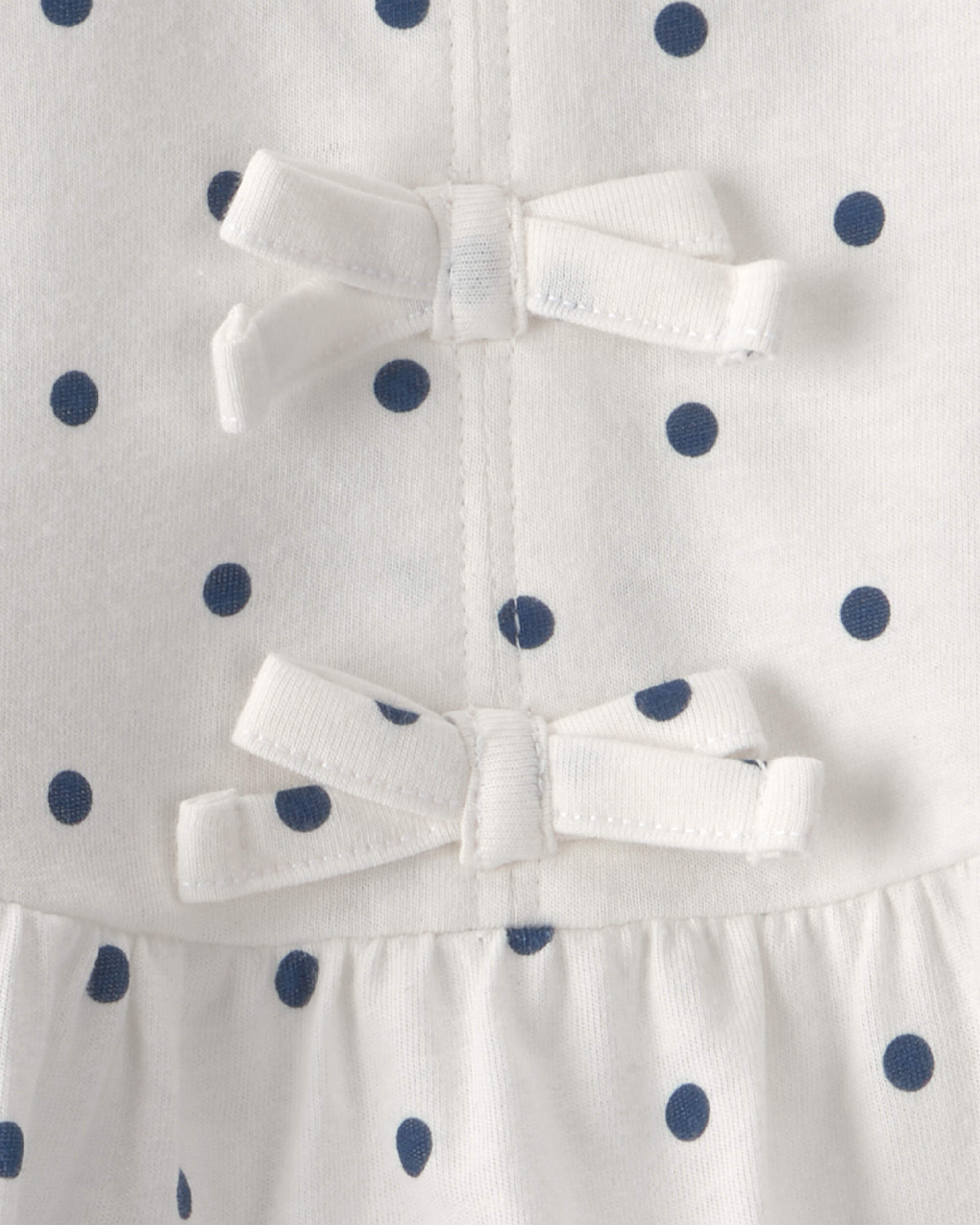 Baby Girl 2-Piece Polka Dots Top & Short Set - Blue/White