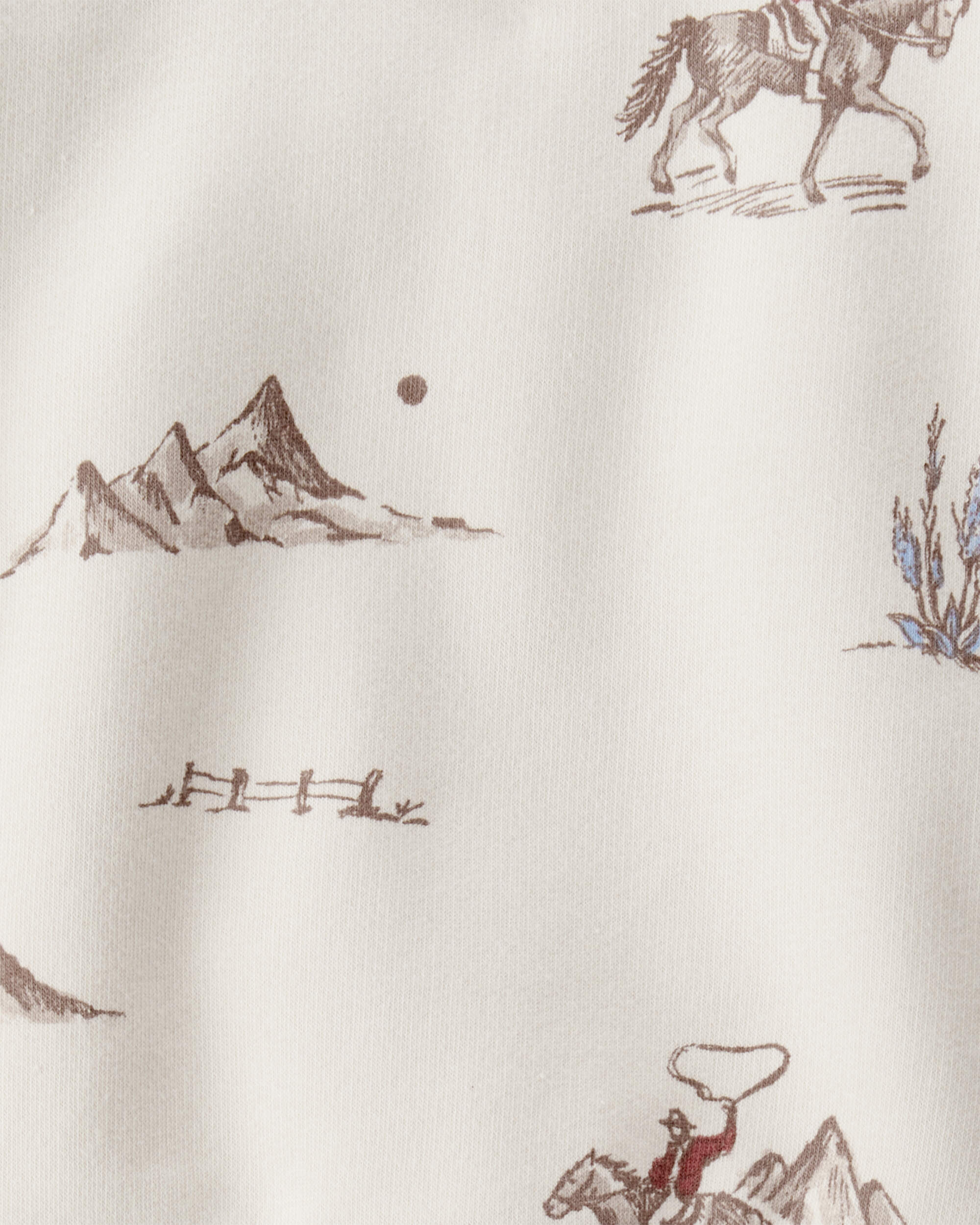 Baby French Terry Sweatshirt Made with Organic Cotton Western Rodeo Print