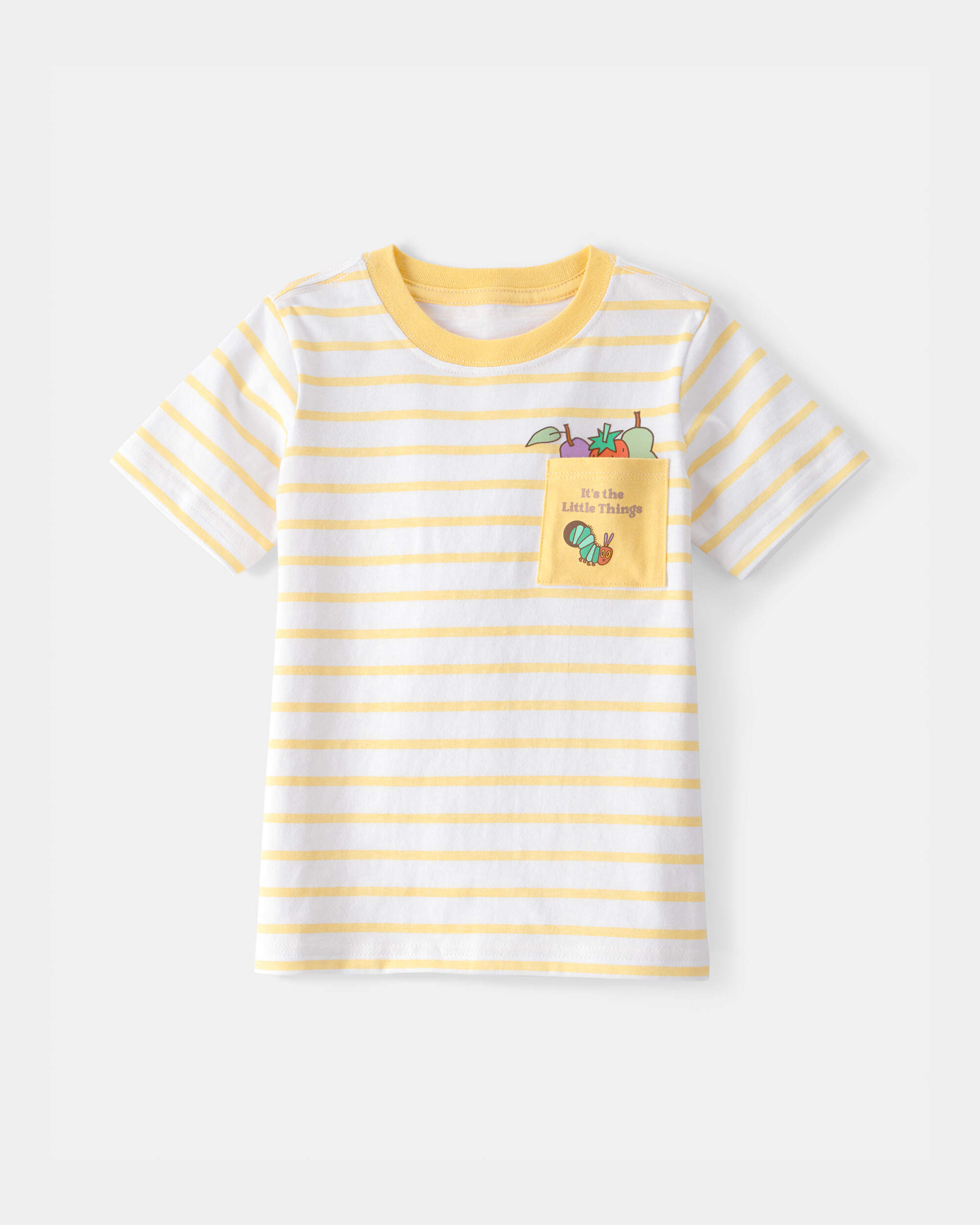 Toddler The Very Hungry Caterpillar™ Striped Pocket Tee - Yellow/White