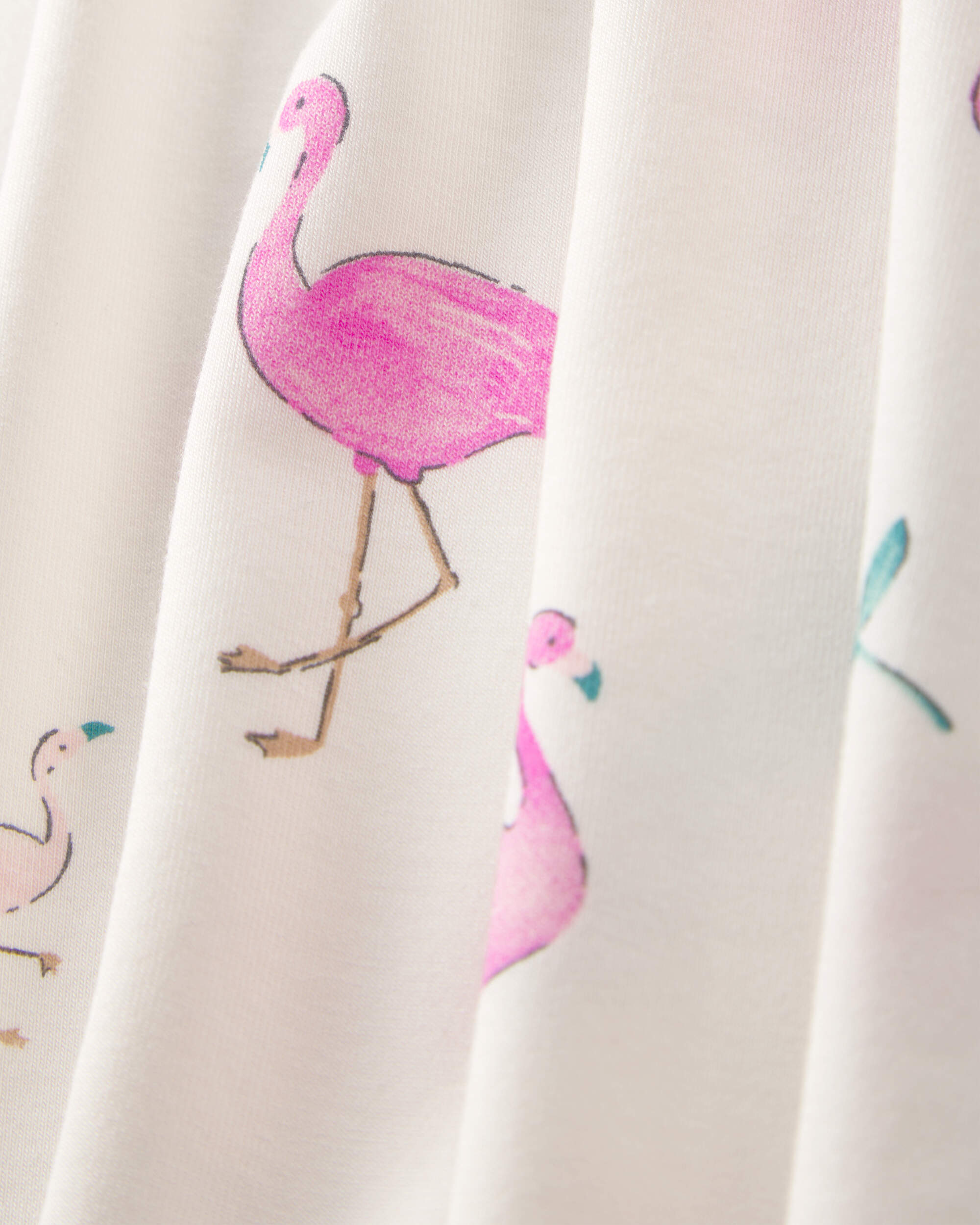 Baby Girl Flamingo PurelySoft Snug Fit 1-Piece Pyjama - Ivory