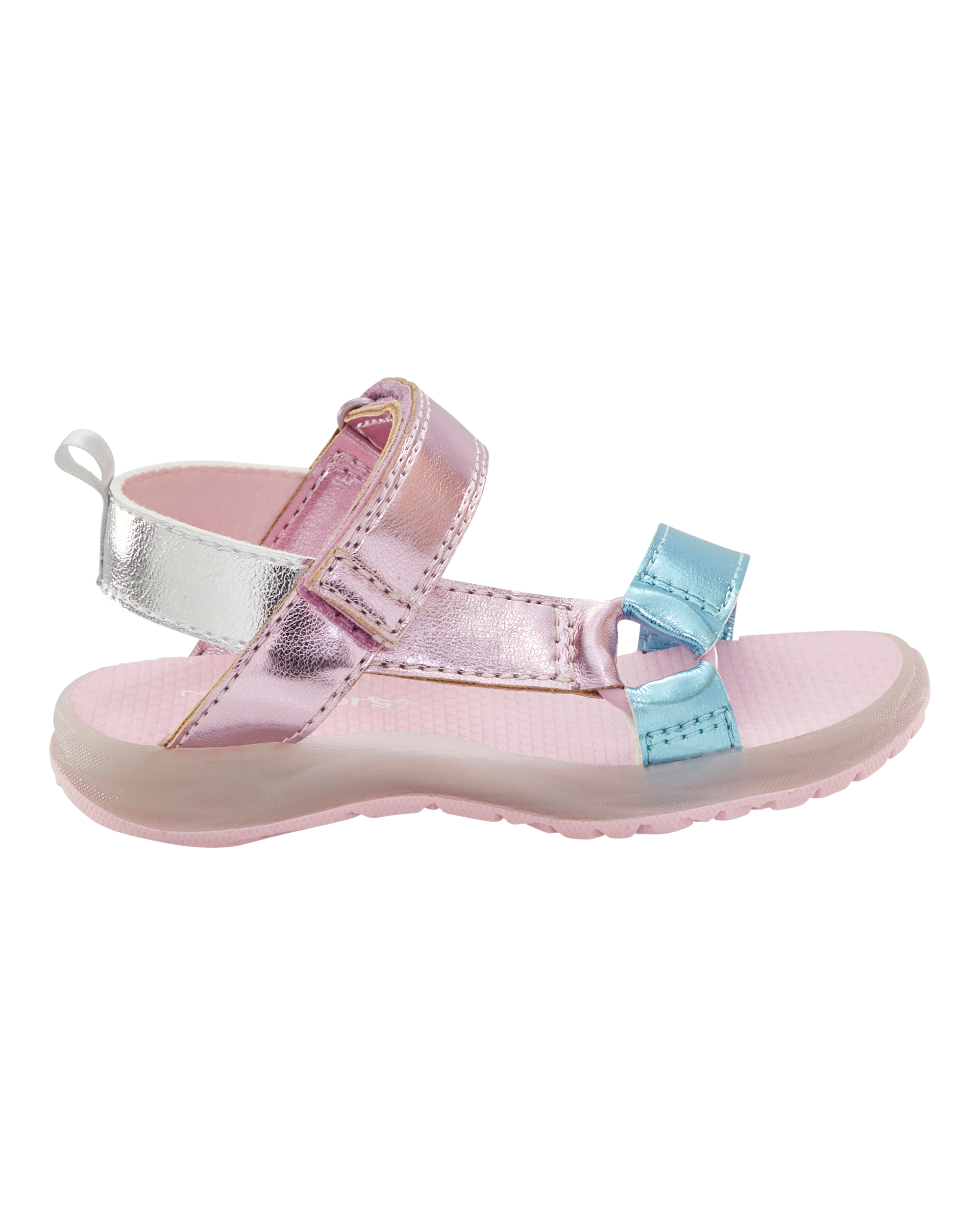 Toddler Light Up Metallic Sandals - Pink/Blue