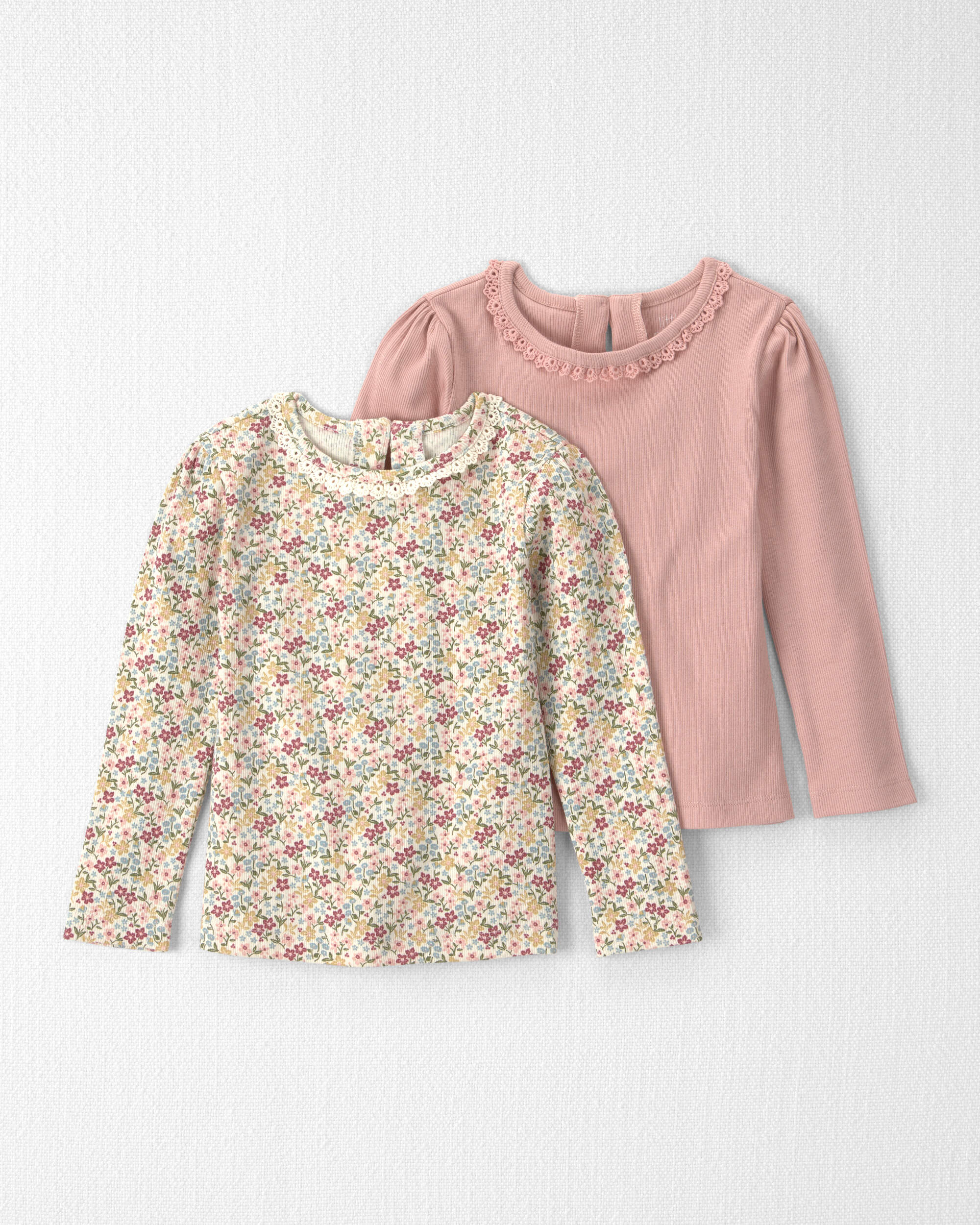 Toddler Girl 2-Pack Organic Cotton Slim Fit Tops