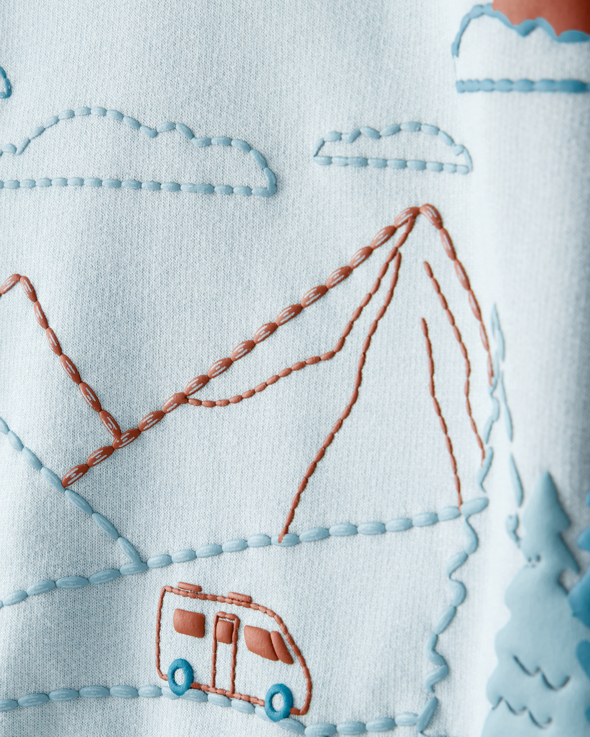 Toddler Boy 2-Piece Mountain Pullover & Pant Set - Blue