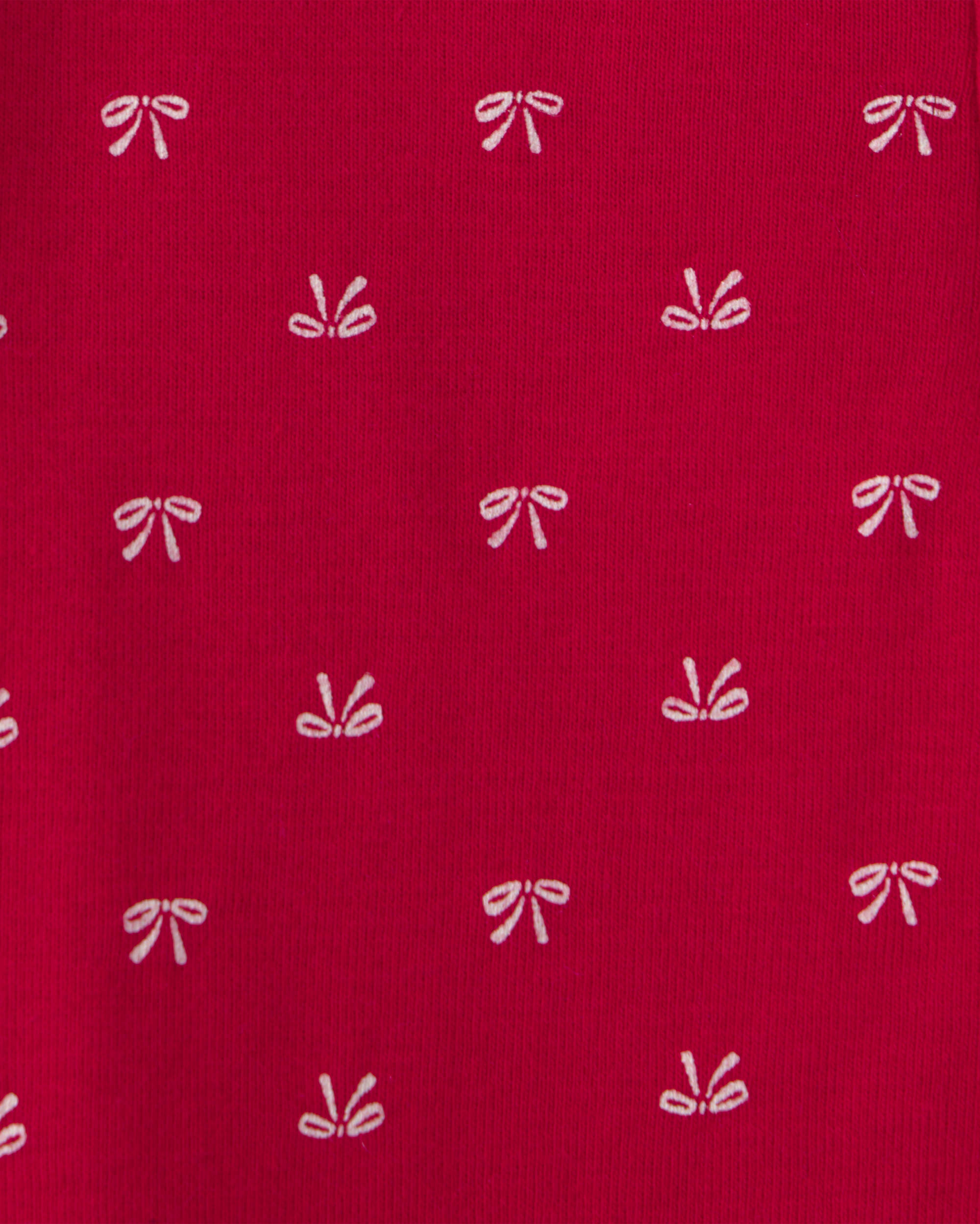 Baby Girl Ensemble 3 pièces à motif couronne de Noël « Merry Little One » – Rouge/Crème