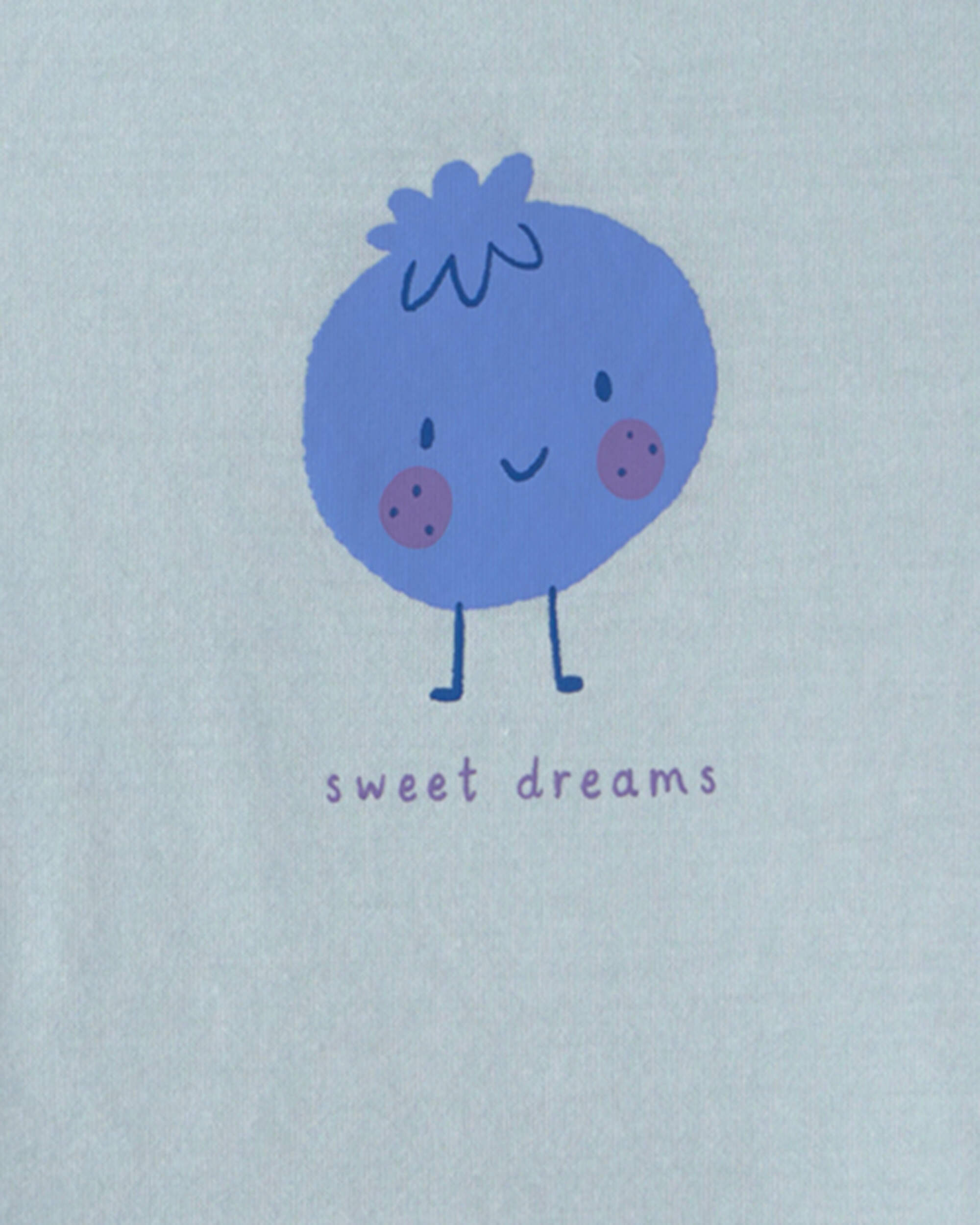 Toddler Girl 2-Piece Blueberry Sleeveless Pyjama Set - Blue