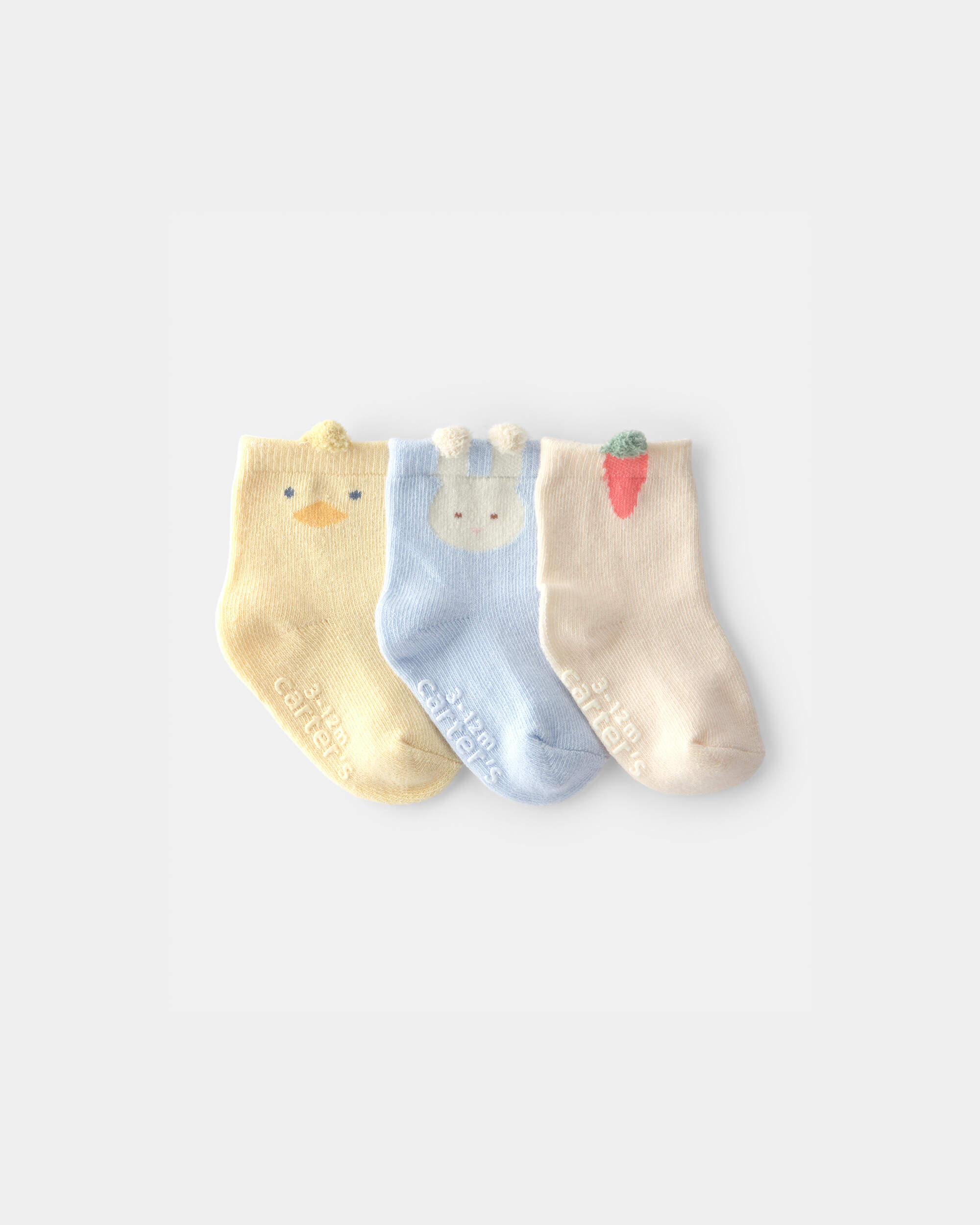 Baby 3-Pack Easter Socks - Yellow/Blue/Ivory