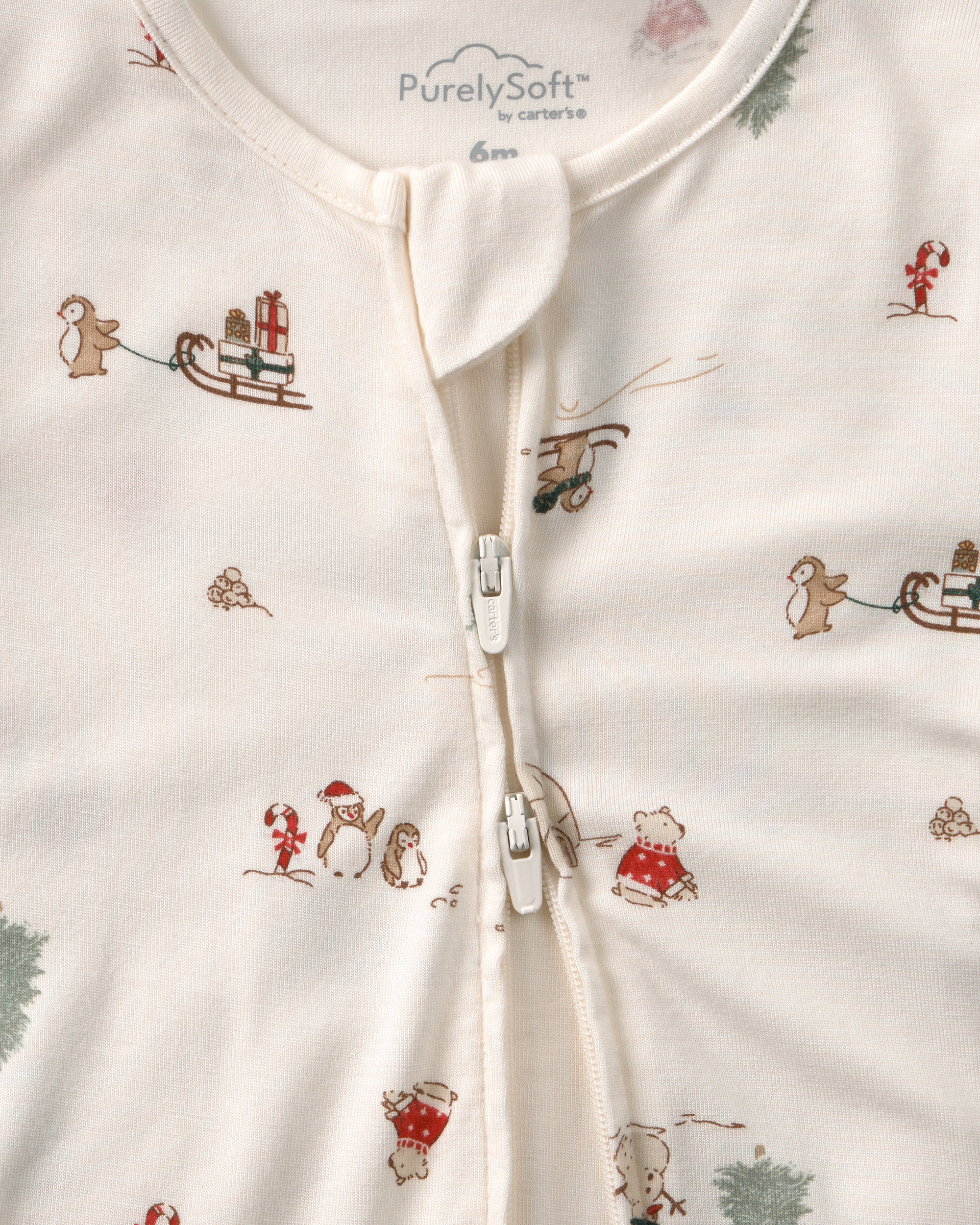 Baby North Pole PurelySoft™ 2-Way Zip Sleepers - Cream
