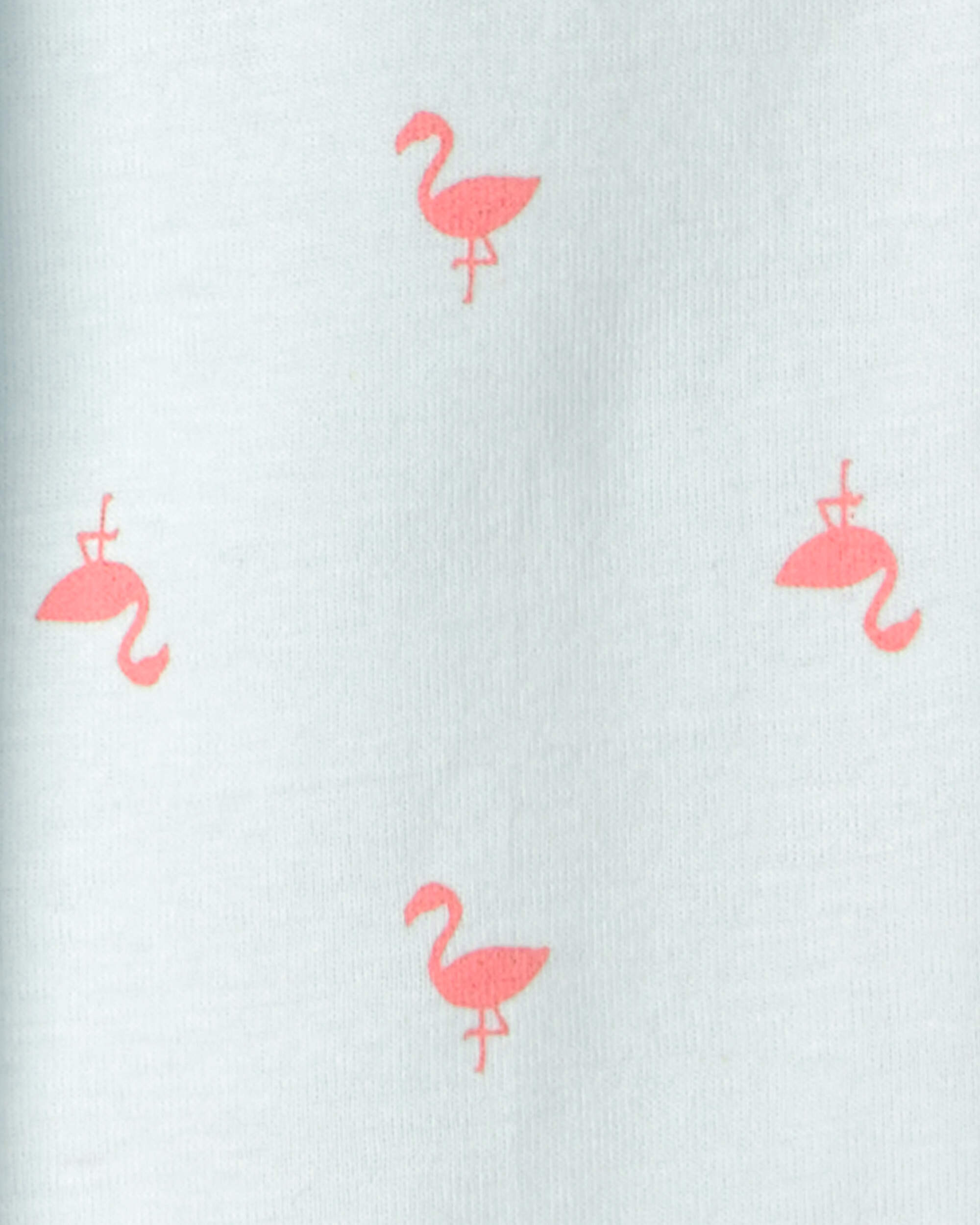 Girls Flamingo 100% Cotton Short-Sleeve Snug Fit 4-Piece pyjama Set - Pink/Blue