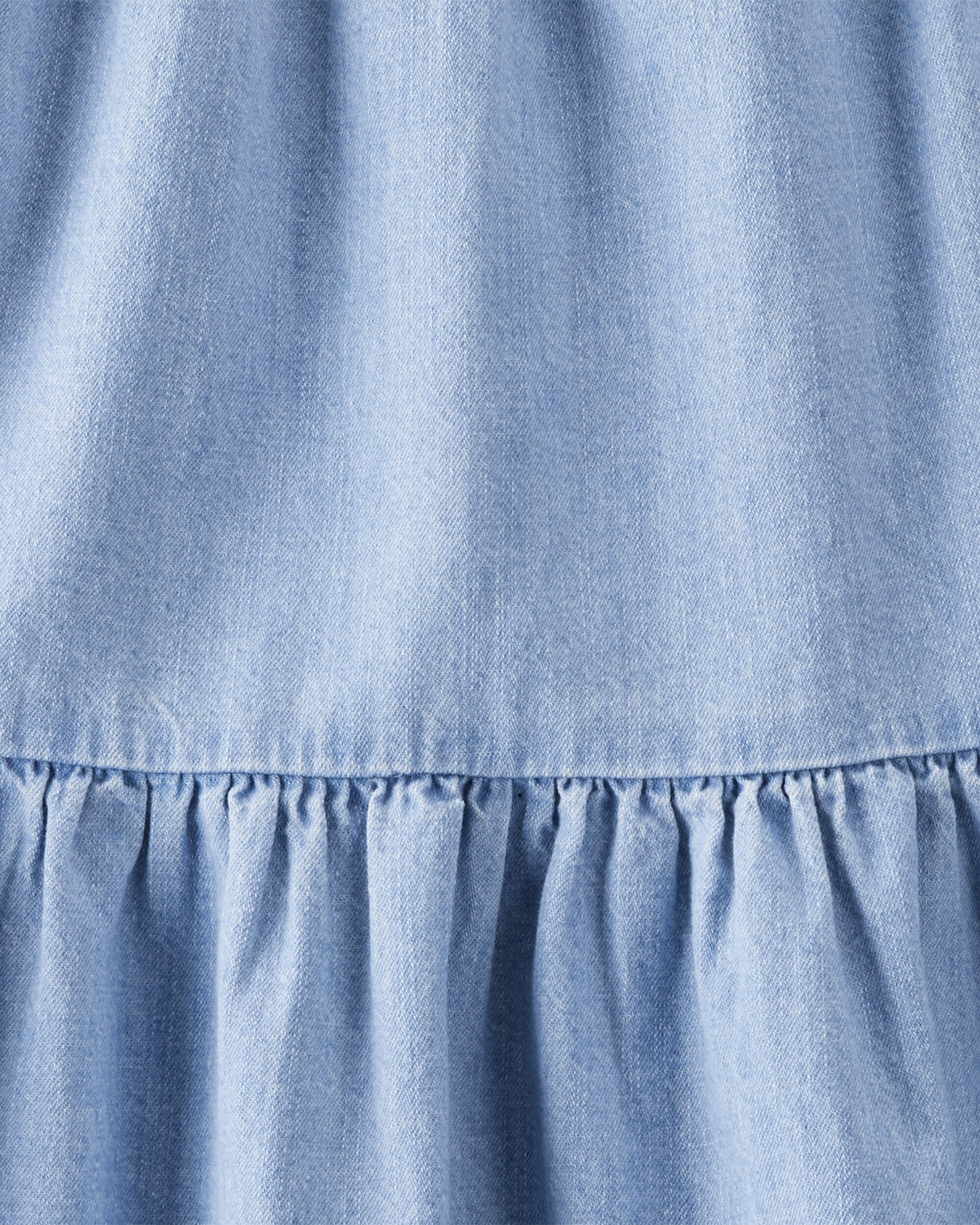 Girls Organic Cotton Chambray Dress
