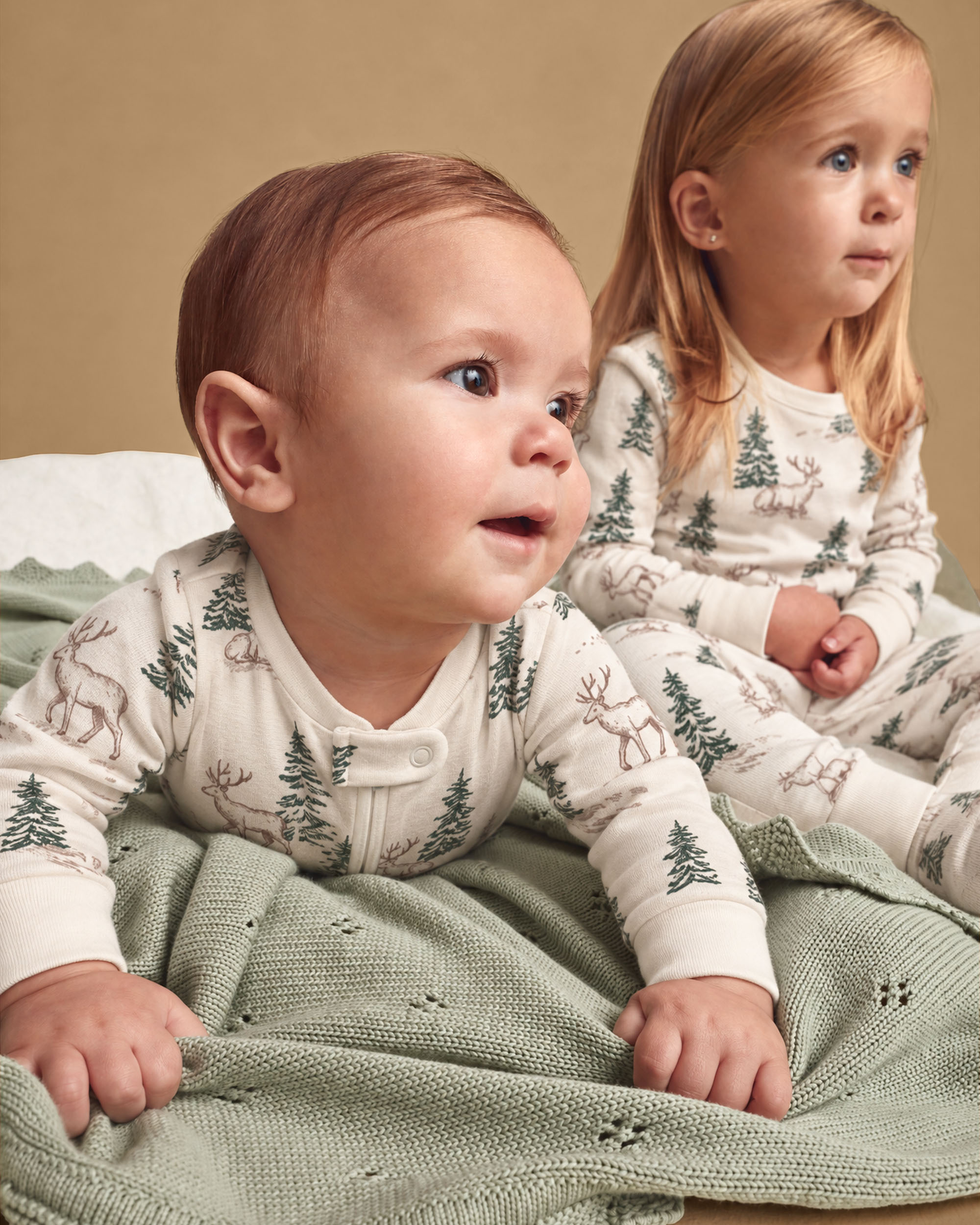Baby 2-Piece Organic Cotton Pyjamas Reindeer Forest