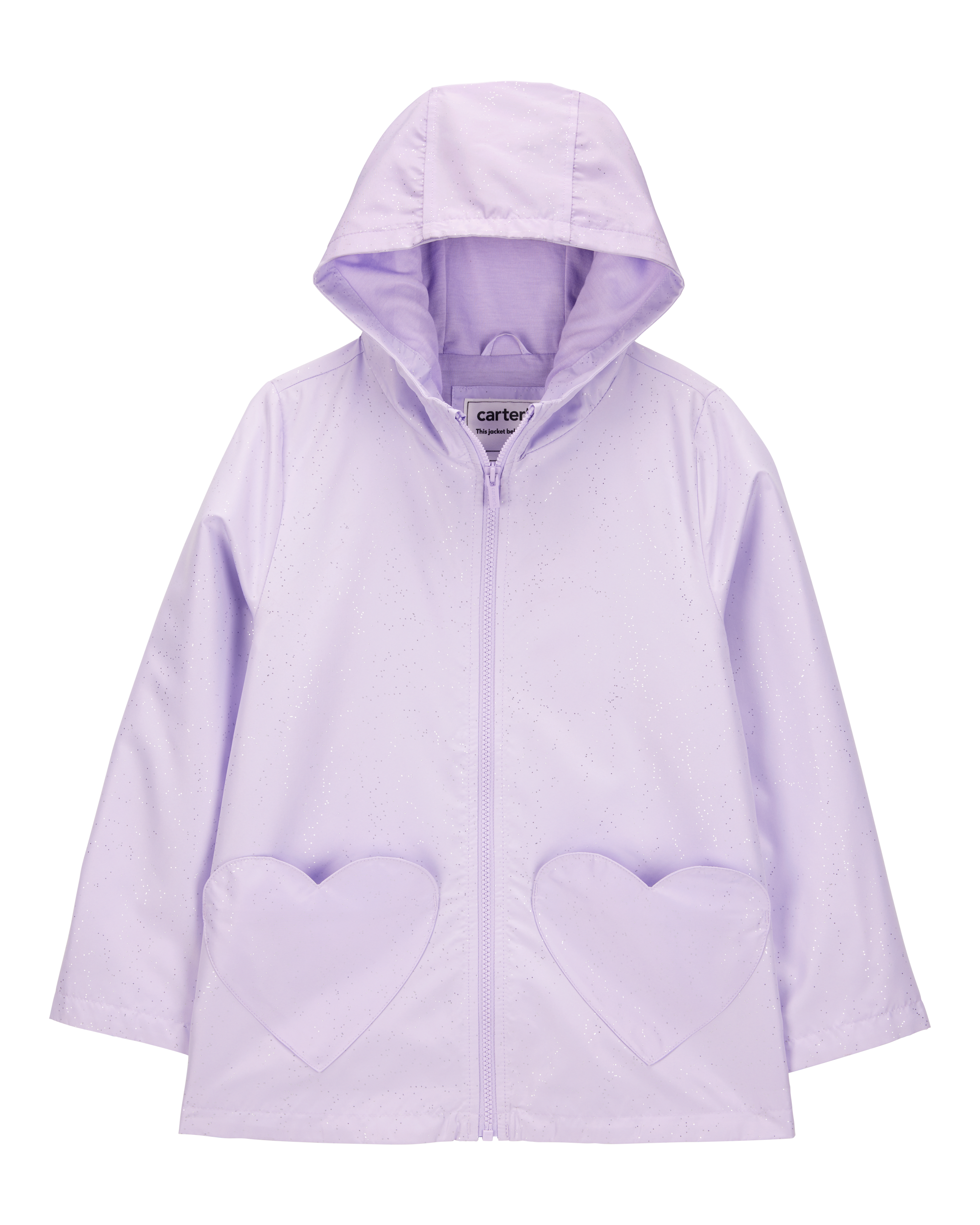 Heart Pockets Rain Jacket - Purple