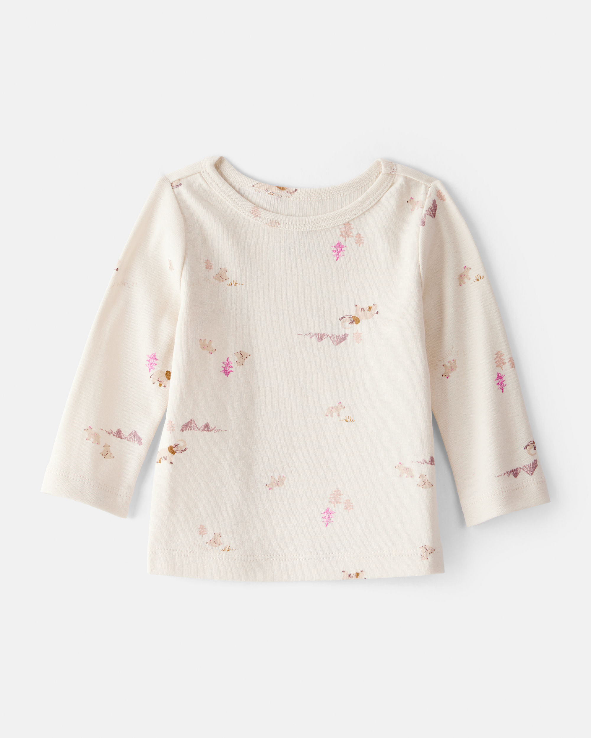 Baby Girl 2-Piece Velour Long-Sleeve Snug Fit Overall Set - Purple