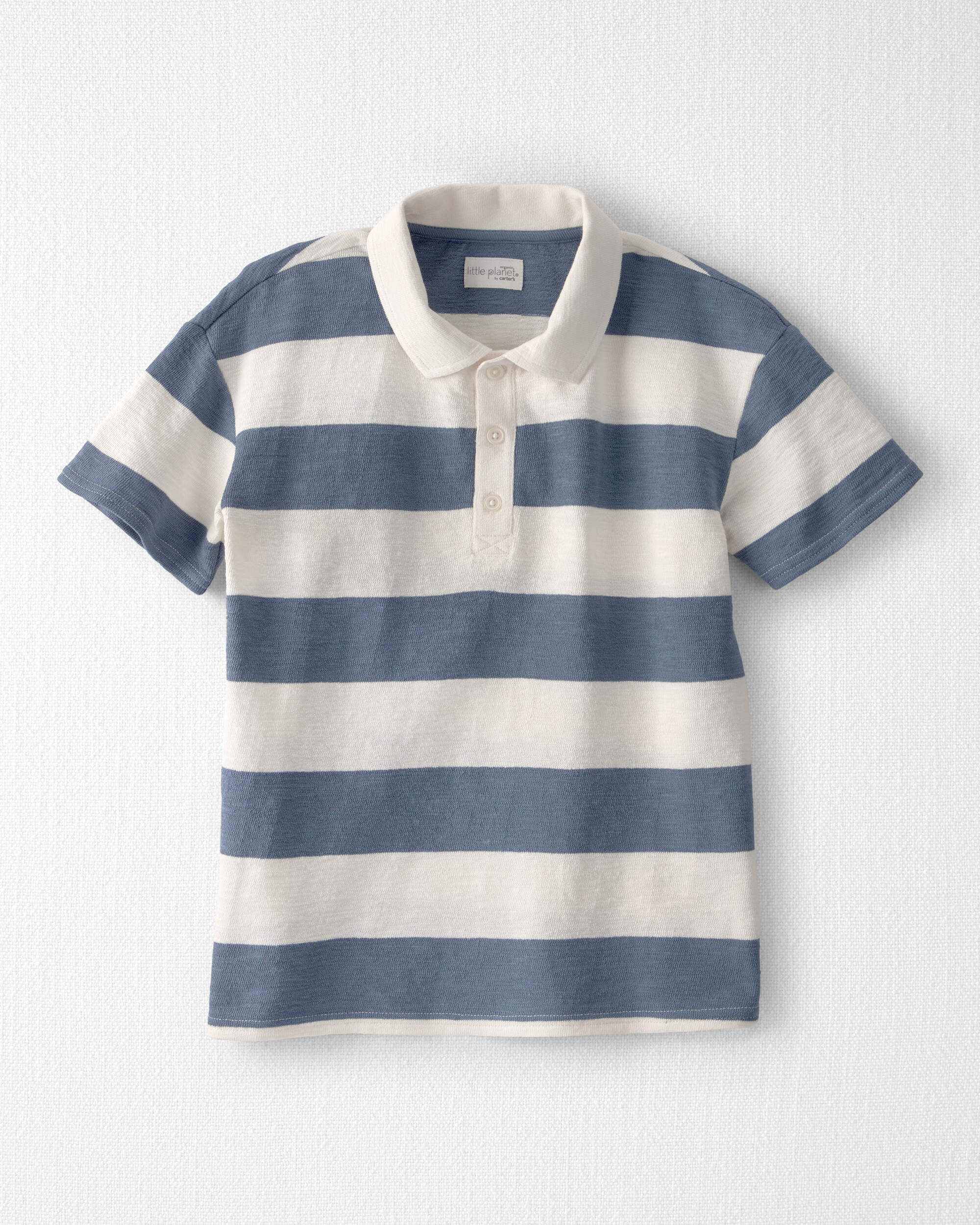 Boys Striped Collared Shirt Made with Organic Cotton