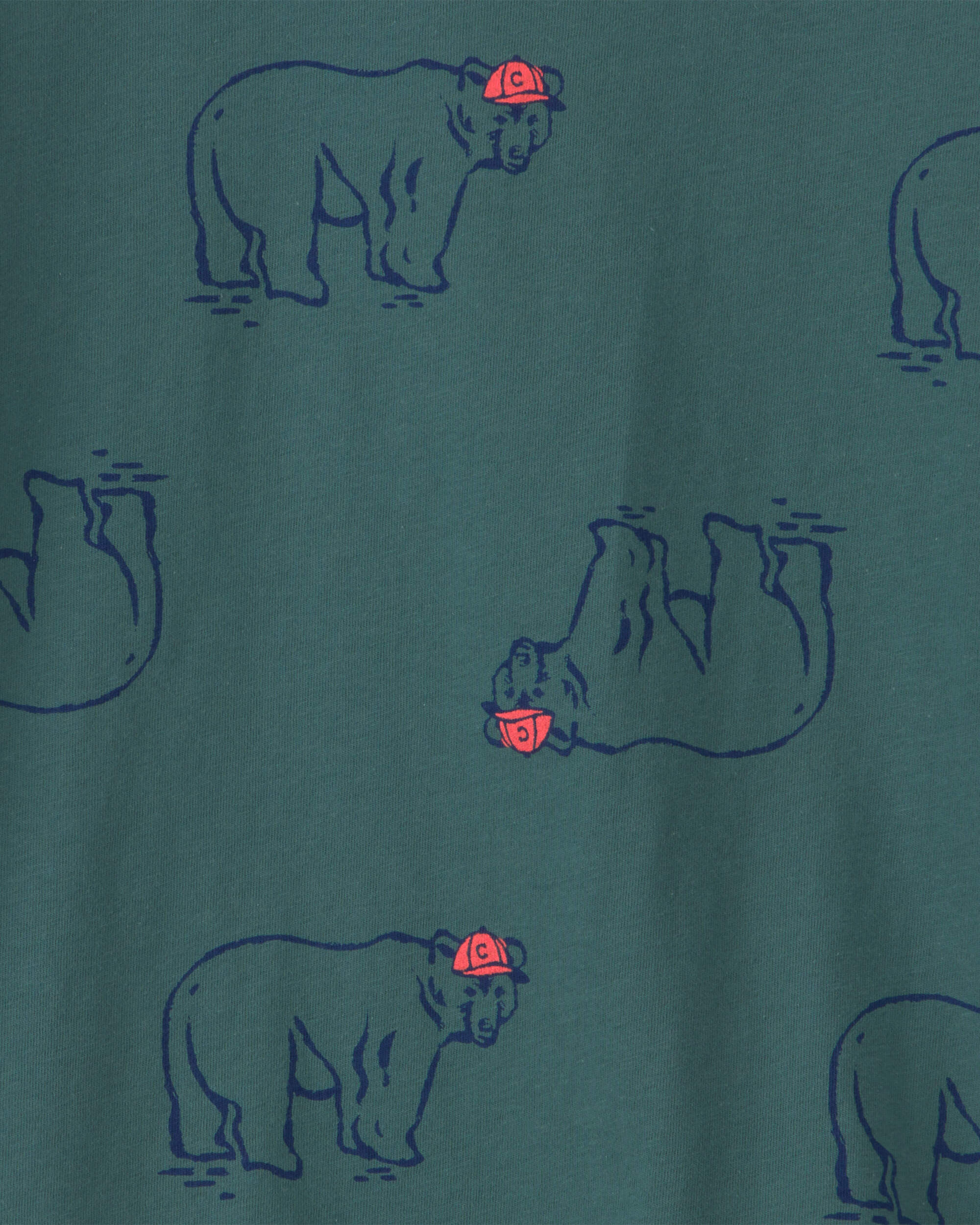 Boys Bear Long-Sleeve T-Shirt - Green