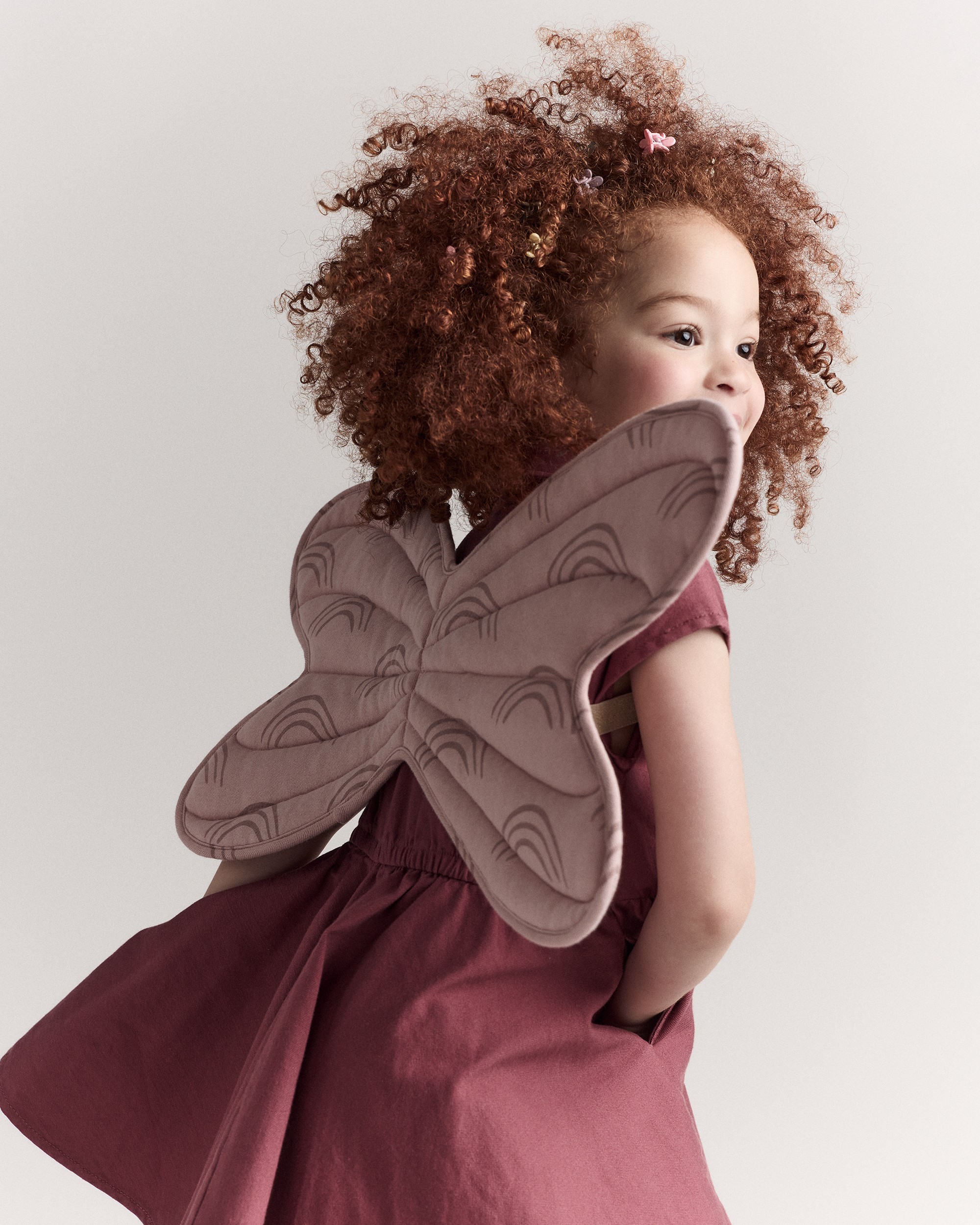 Tout-petit fille - Ailes de d&eacute;guisement &agrave; motif arc-en-ciel - Rose p&acirc;le, , hi-res