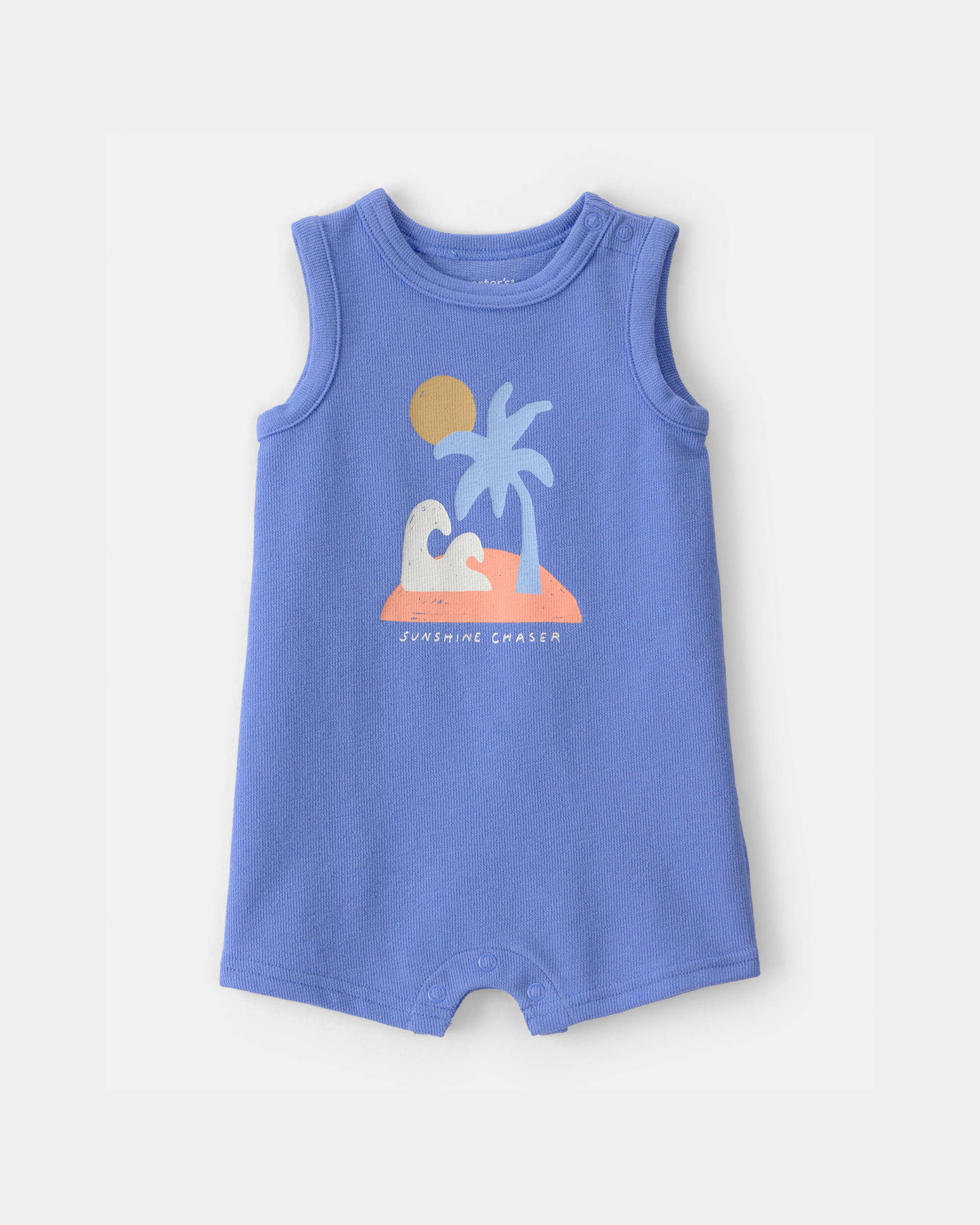 Baby 'Sunshine Chaser' Sleeveless Romper - Blue
