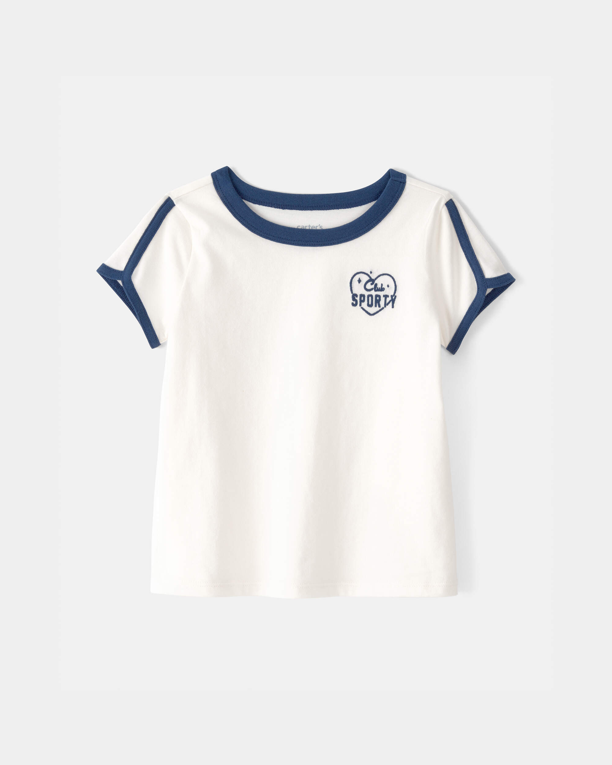 Toddler Girl 'Club Sporty' Top - Ivory
