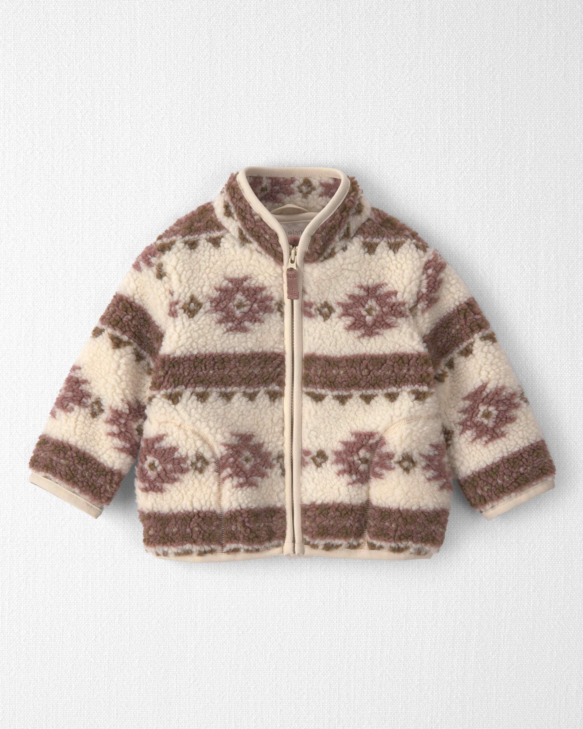 Baby Recycled Southwestern Teddy Fleece Jacket