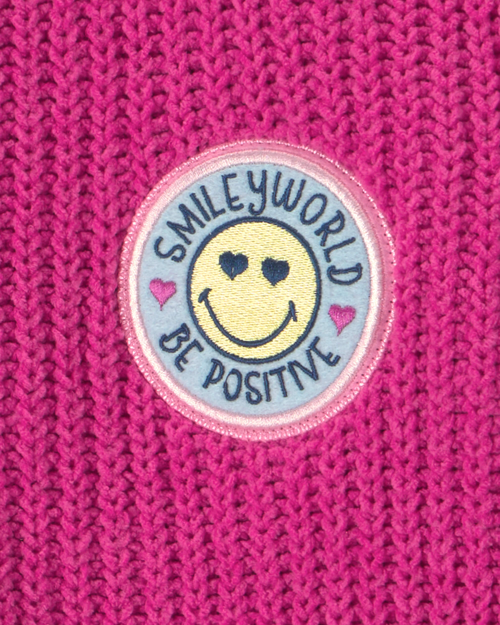 Girls Smileyworld Cardigan Sweater - Pink