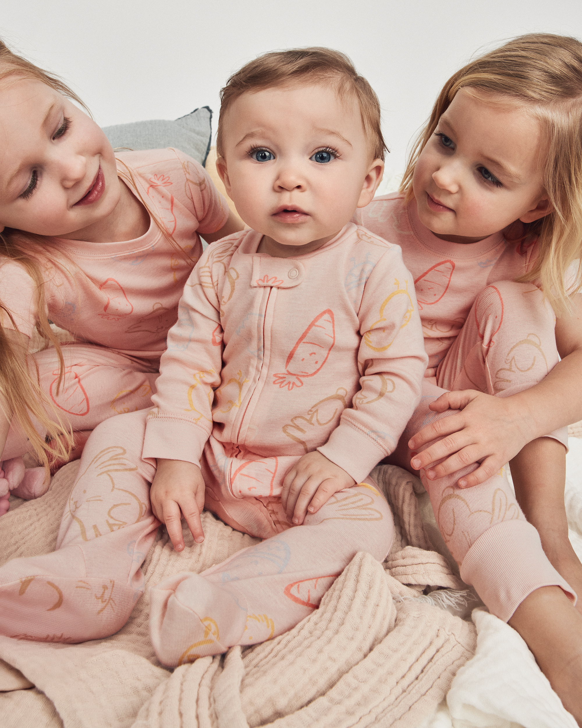 Baby Girl Easter 100% Cotton Sleeper - Pink