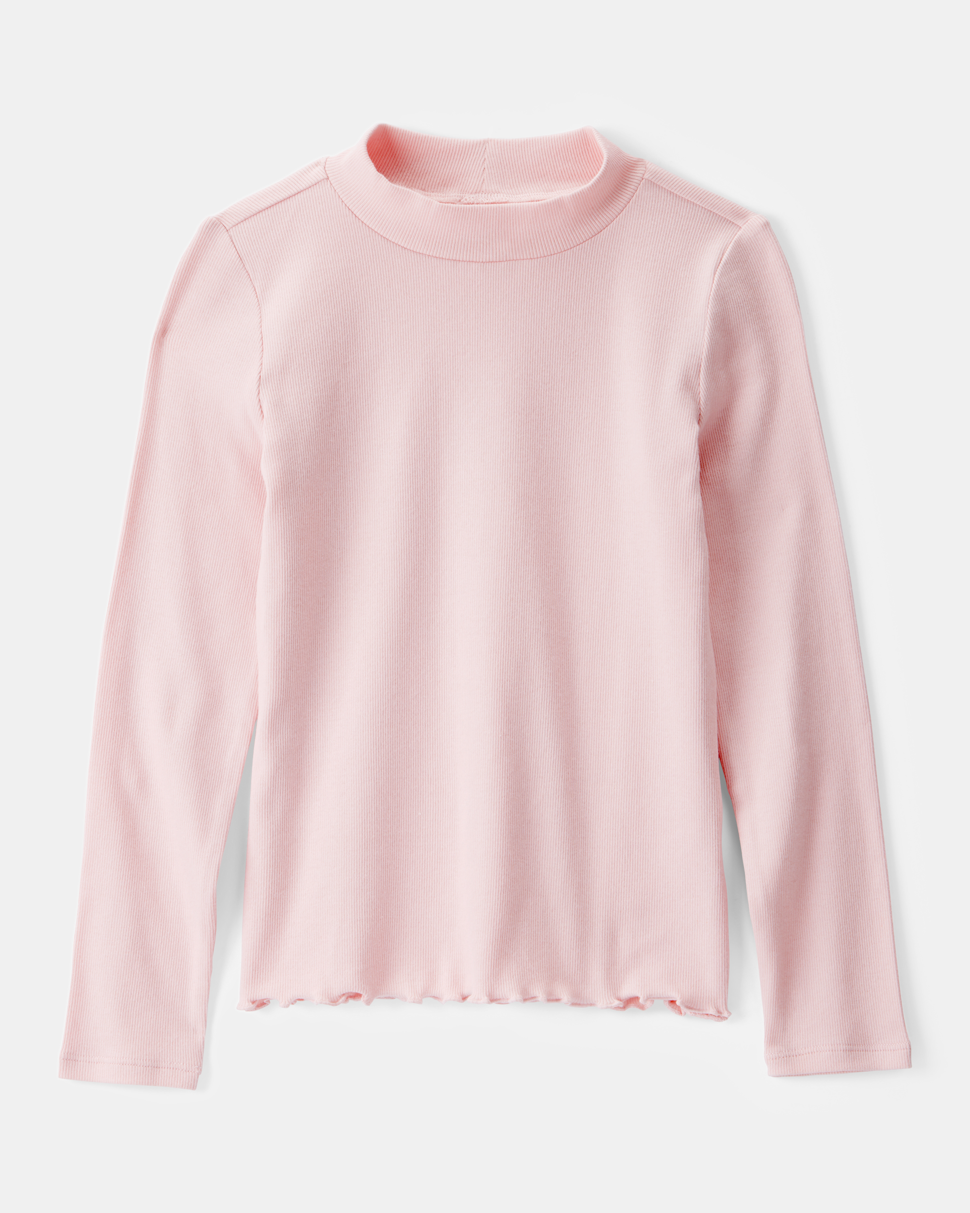 Kid Mock Neck Long-Sleeve Top - Pink
